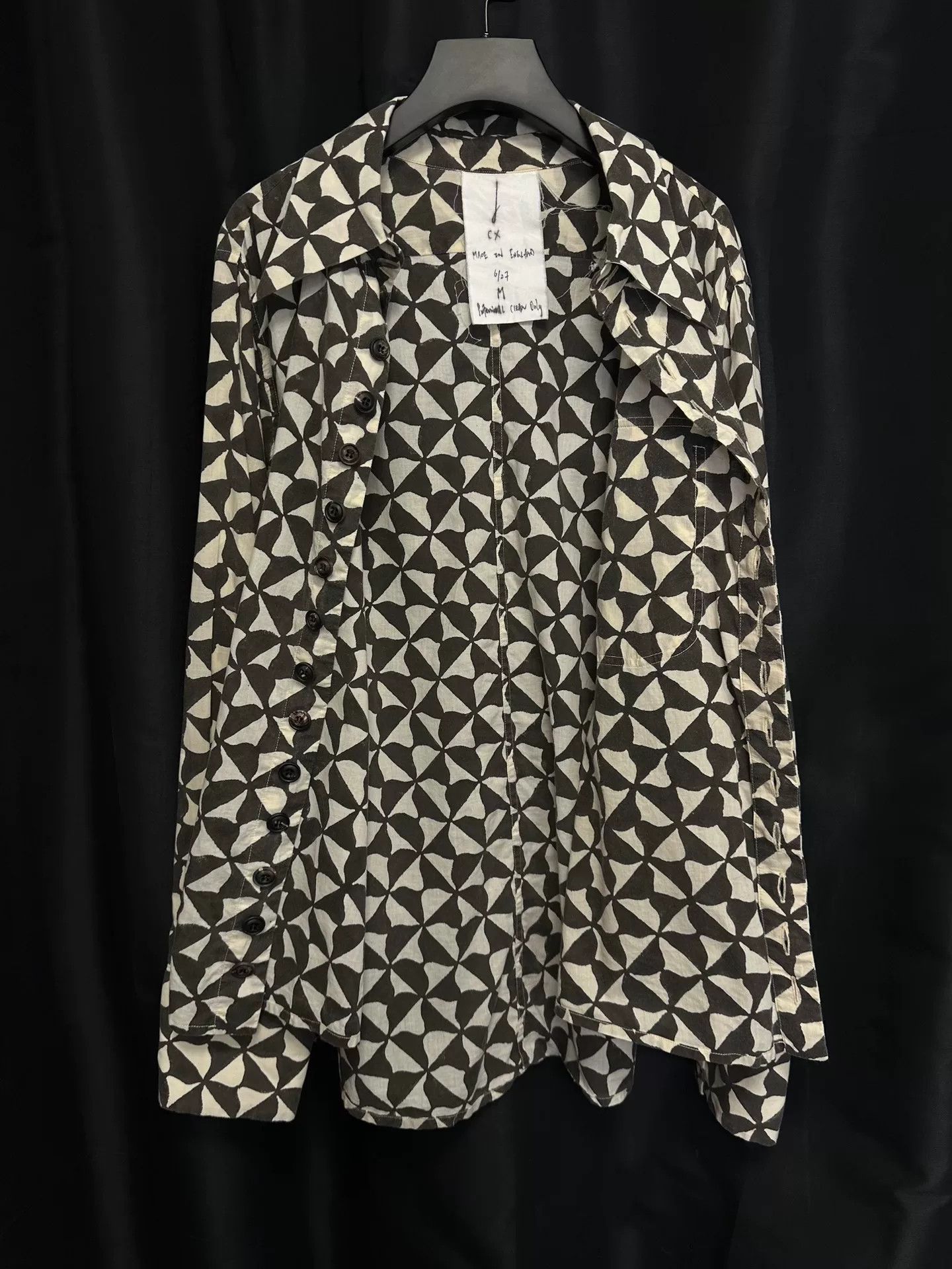 John Alexander Skelton limited edition black and white hand-drawn shirt Size US M / EU 48-50 / 2 - 4 Thumbnail