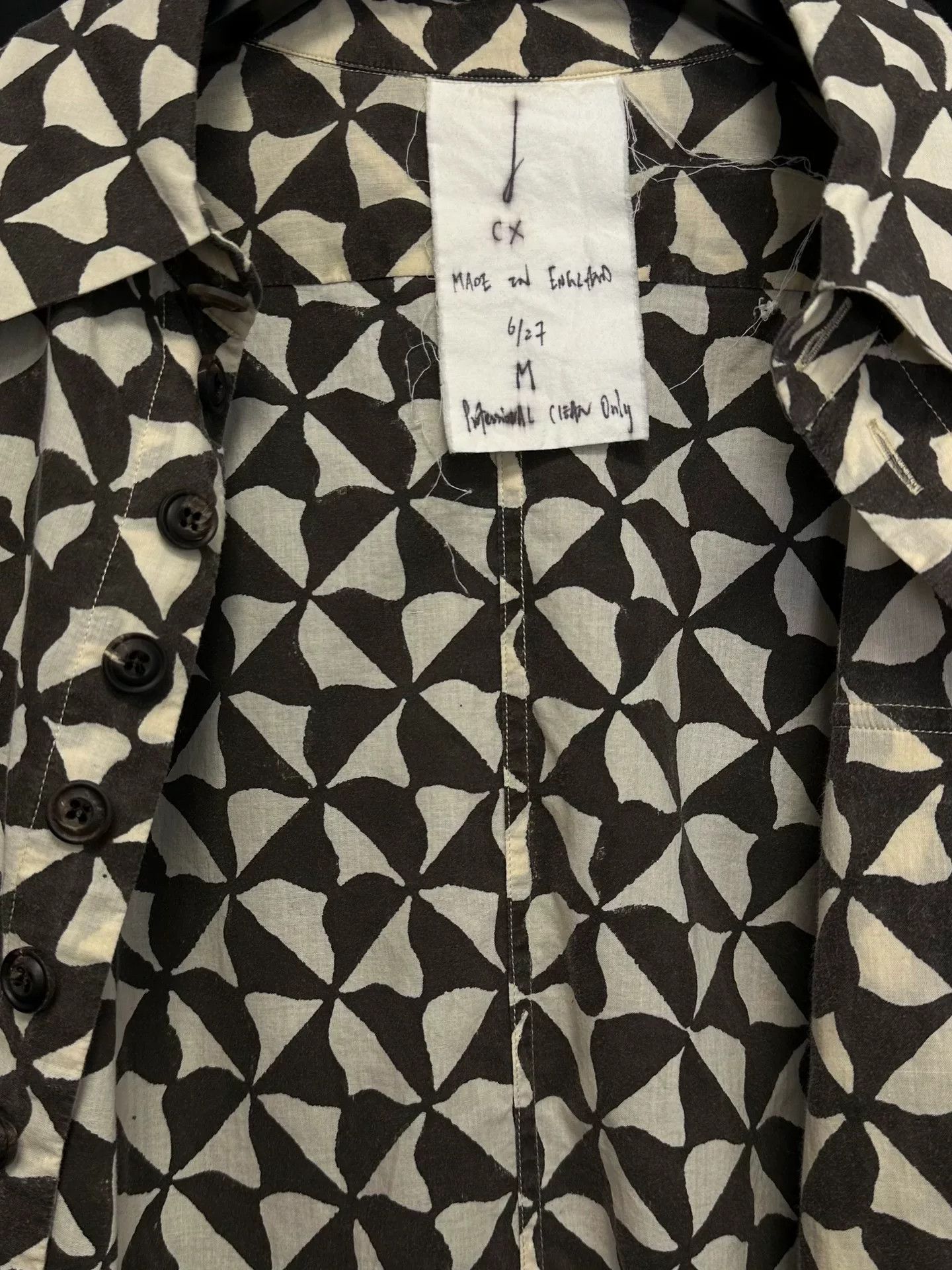 John Alexander Skelton limited edition black and white hand-drawn shirt Size US M / EU 48-50 / 2 - 9 Thumbnail