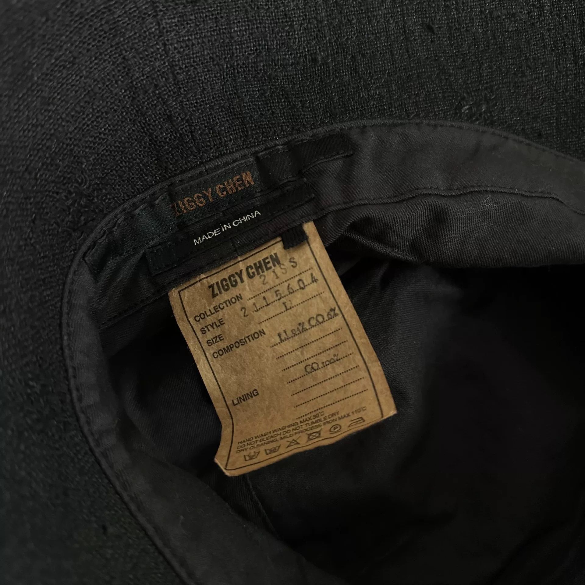Ziggy Chen ziggy chen black linen fisherman hat Size ONE SIZE - 5 Thumbnail