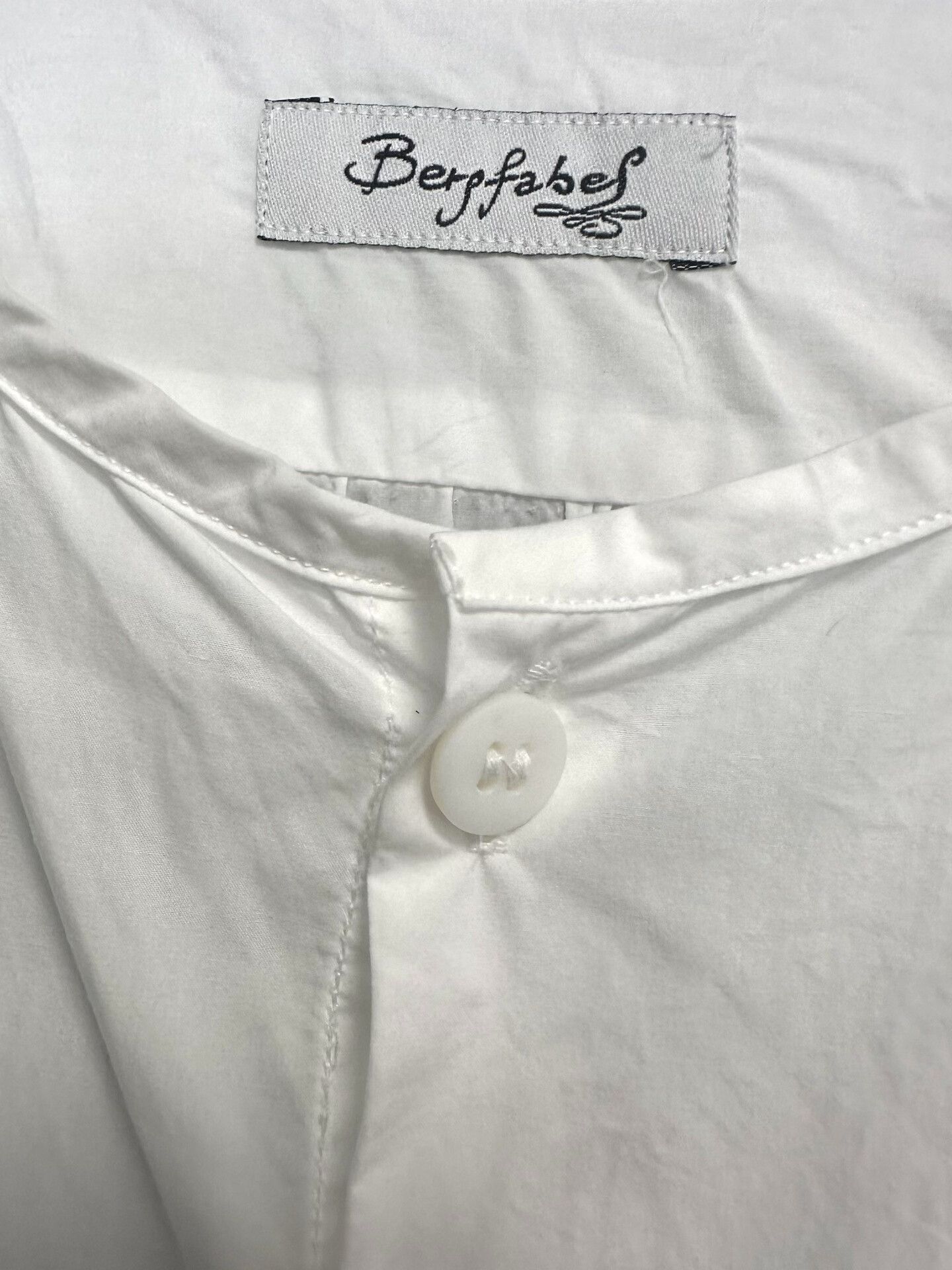 Bergfabel bergfabel collarless paper cotton shirt Size US M / EU 48-50 / 2 - 5 Thumbnail
