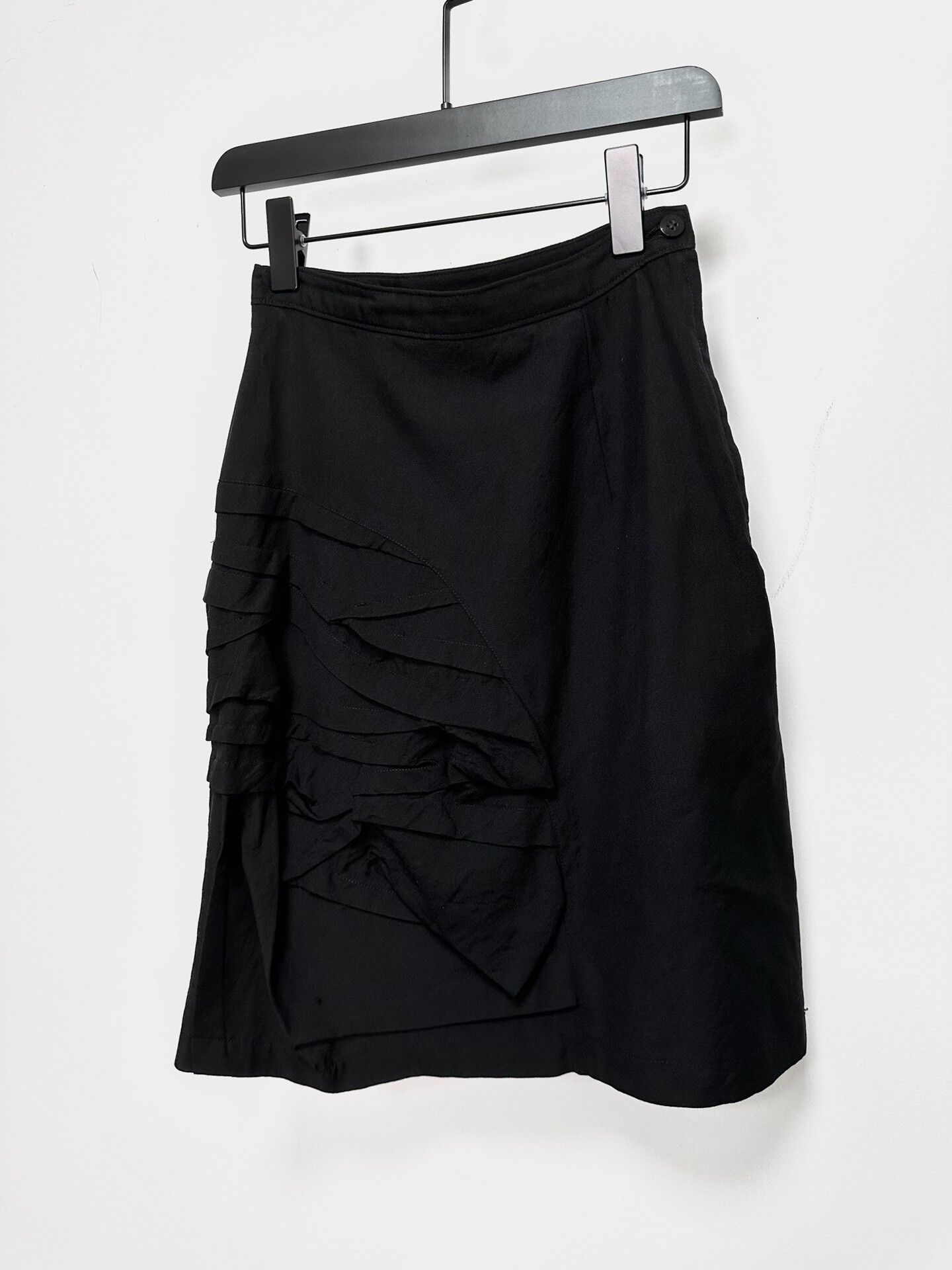 Comme des Garcons 1980s Comme des Garçons Black Ruffled Skirt Size 31" - 3 Thumbnail