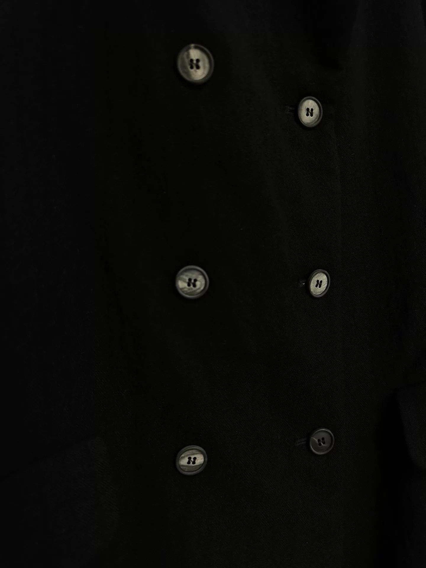 Bergfabel black double-breasted wool long coat Size US M / EU 48-50 / 2 - 5 Thumbnail