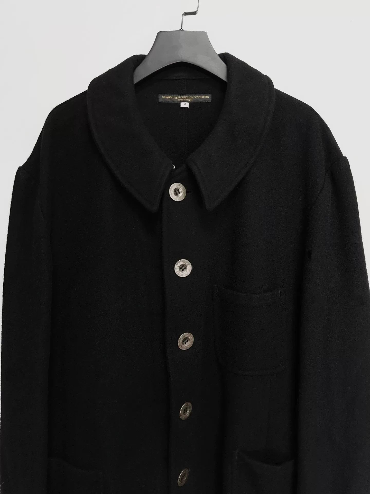 Garment Reproduction of Workers black button-up oversized jacket Size US L / EU 52-54 / 3 - 4 Thumbnail