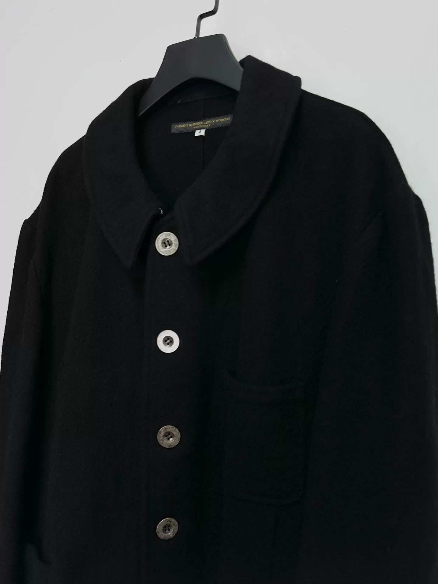 Garment Reproduction of Workers black button-up oversized jacket Size US L / EU 52-54 / 3 - 3 Thumbnail
