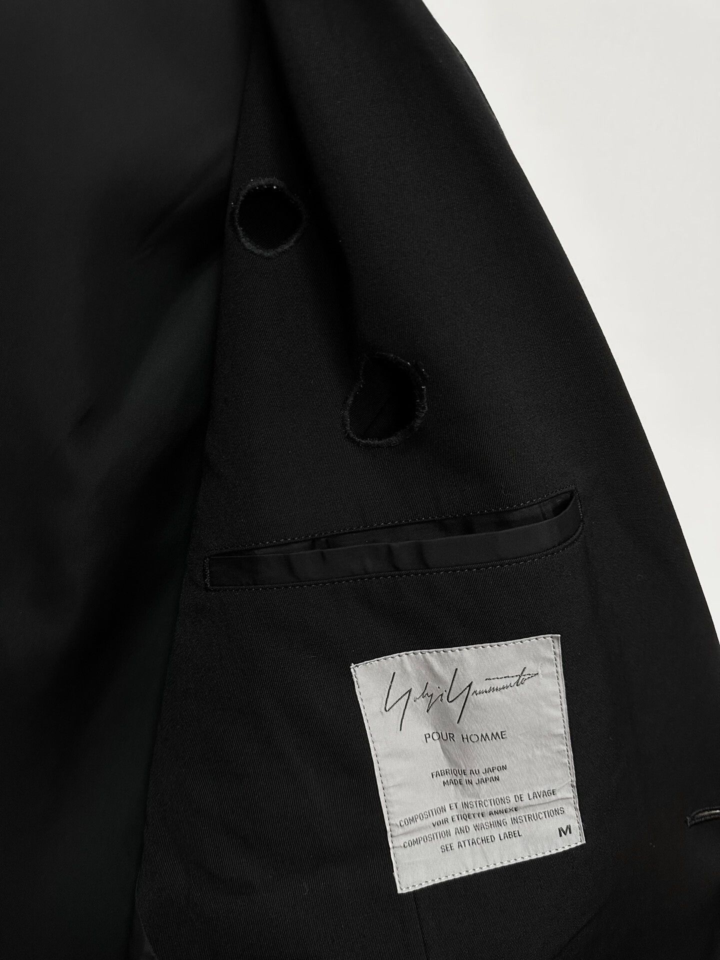 Yohji Yamamoto yohji yamamoto 92ss black hollow jacket Size US M / EU 48-50 / 2 - 7 Thumbnail