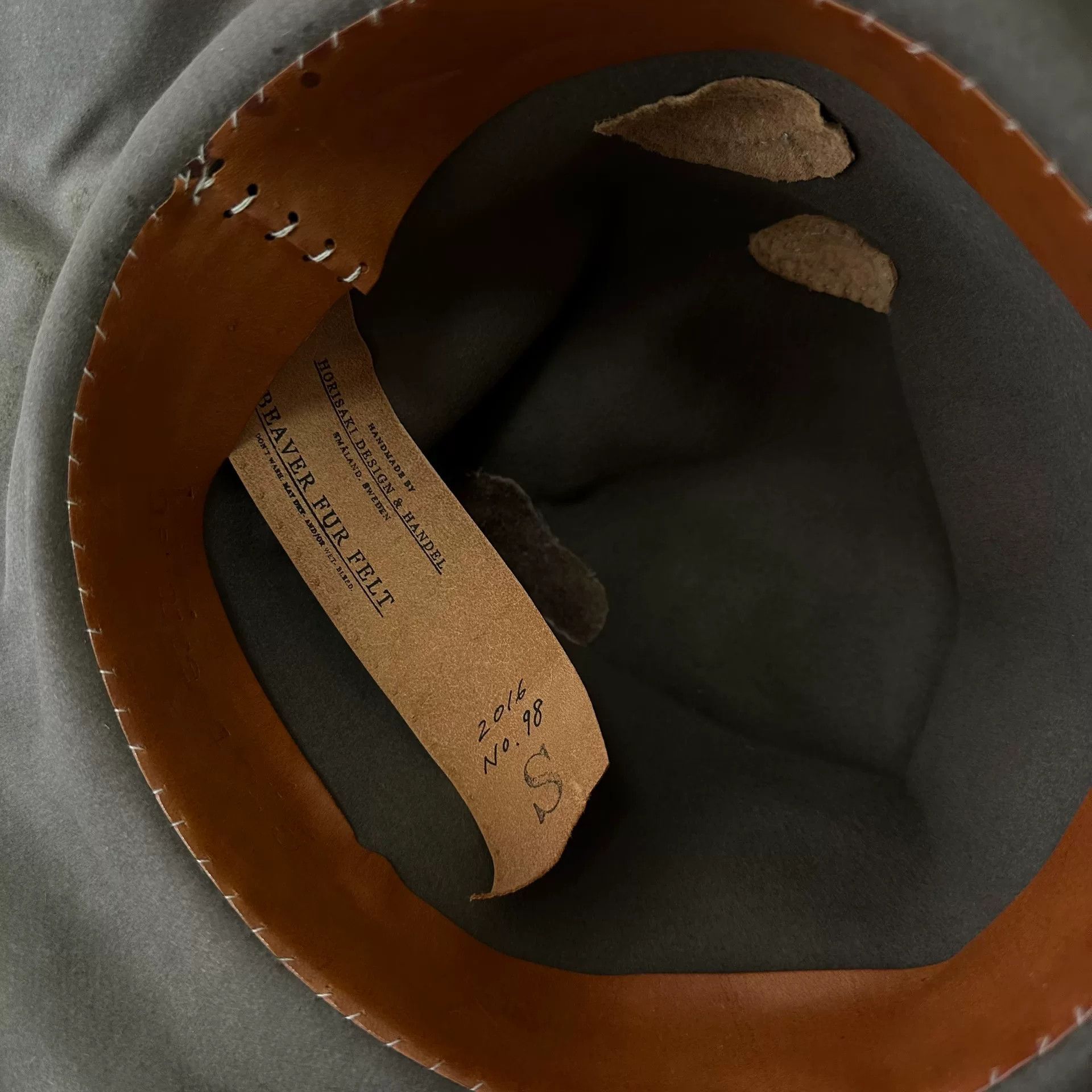 Horisaki brown felt wide-brimmed hat Size ONE SIZE - 9 Thumbnail