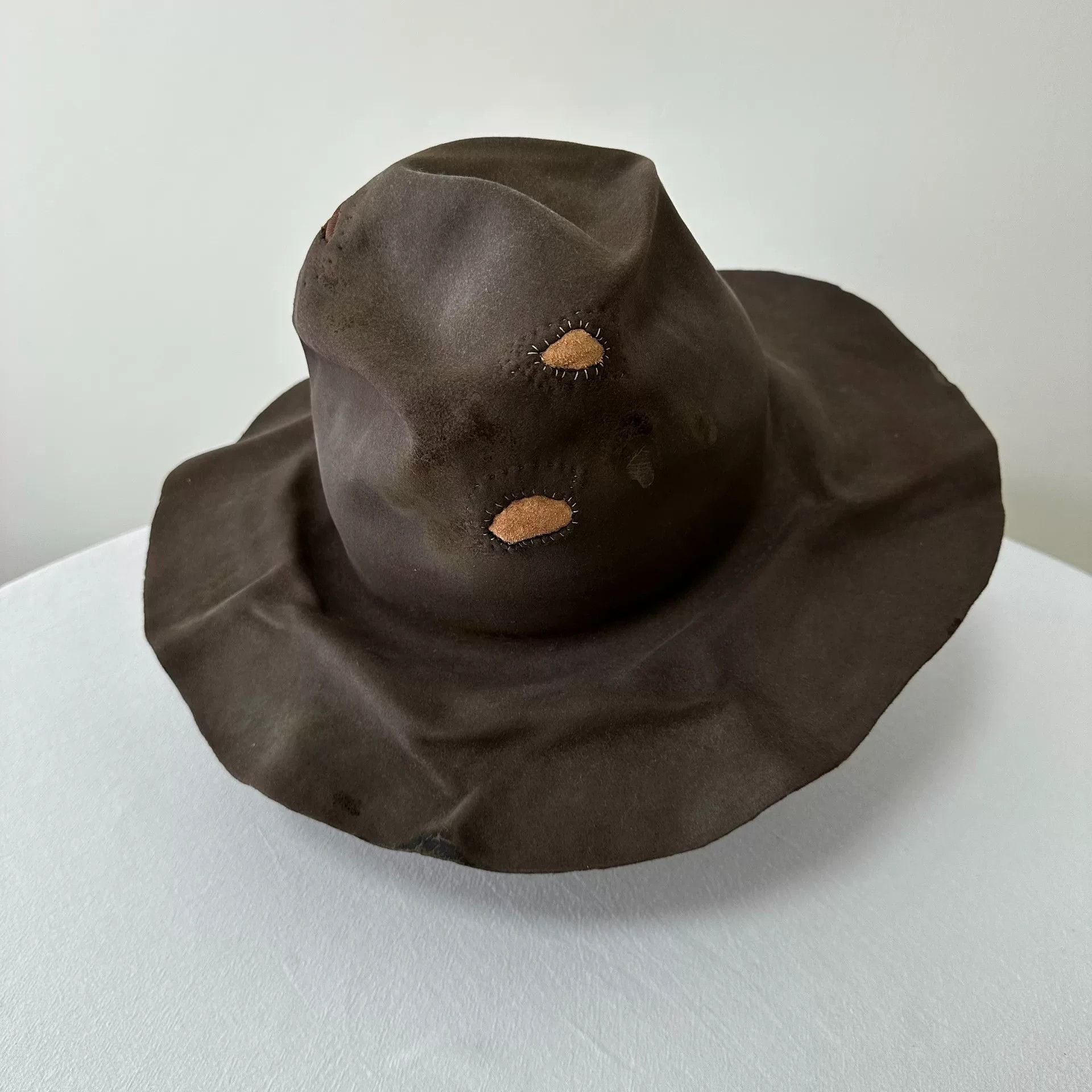 Horisaki brown felt wide-brimmed hat Size ONE SIZE - 6 Thumbnail