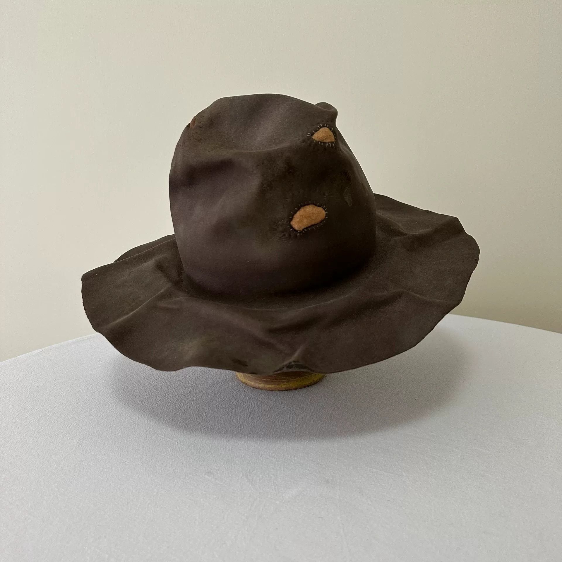 Horisaki brown felt wide-brimmed hat Size ONE SIZE - 5 Thumbnail
