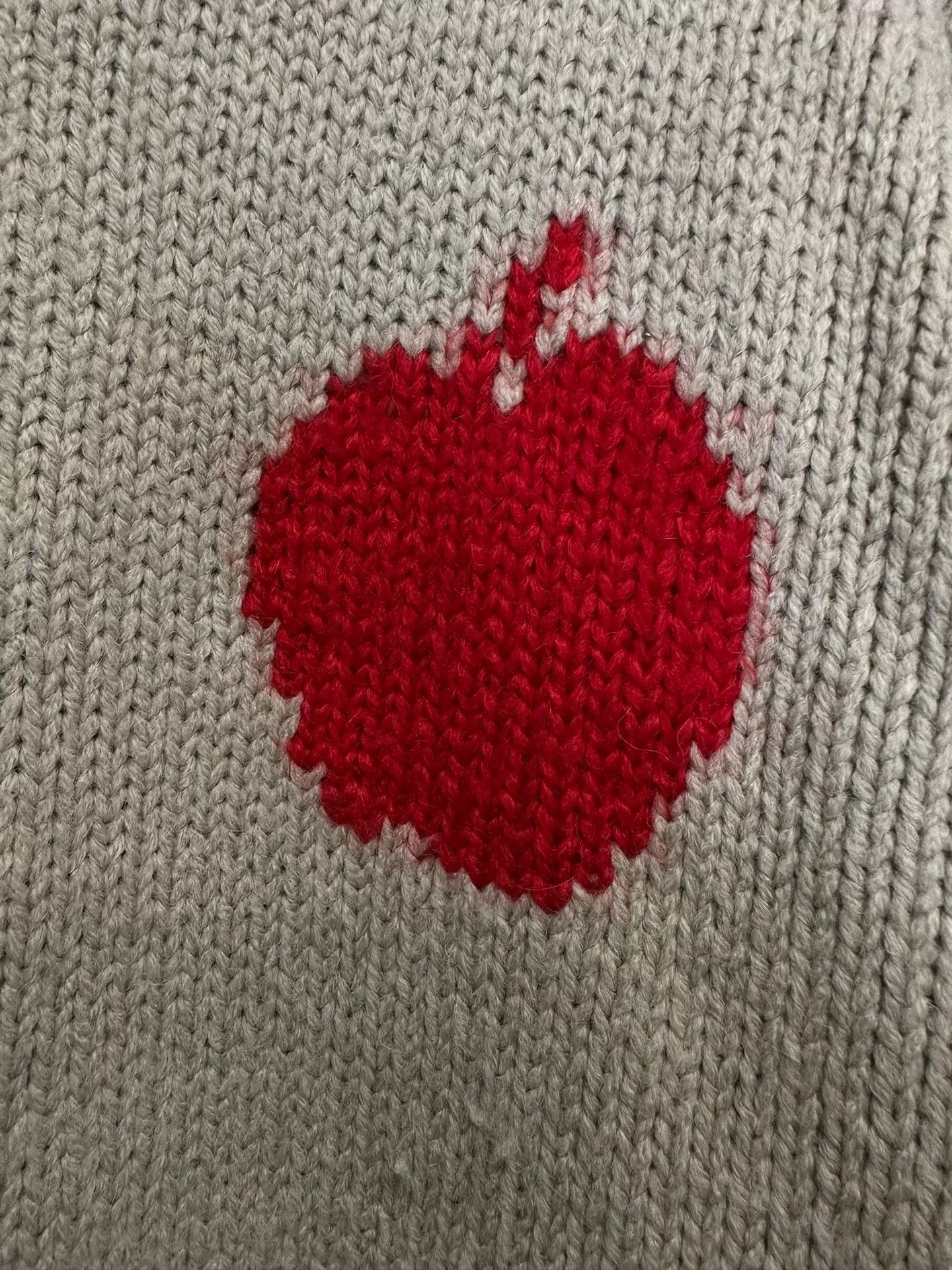 yohji yamamoto apple skeleton knit sweater