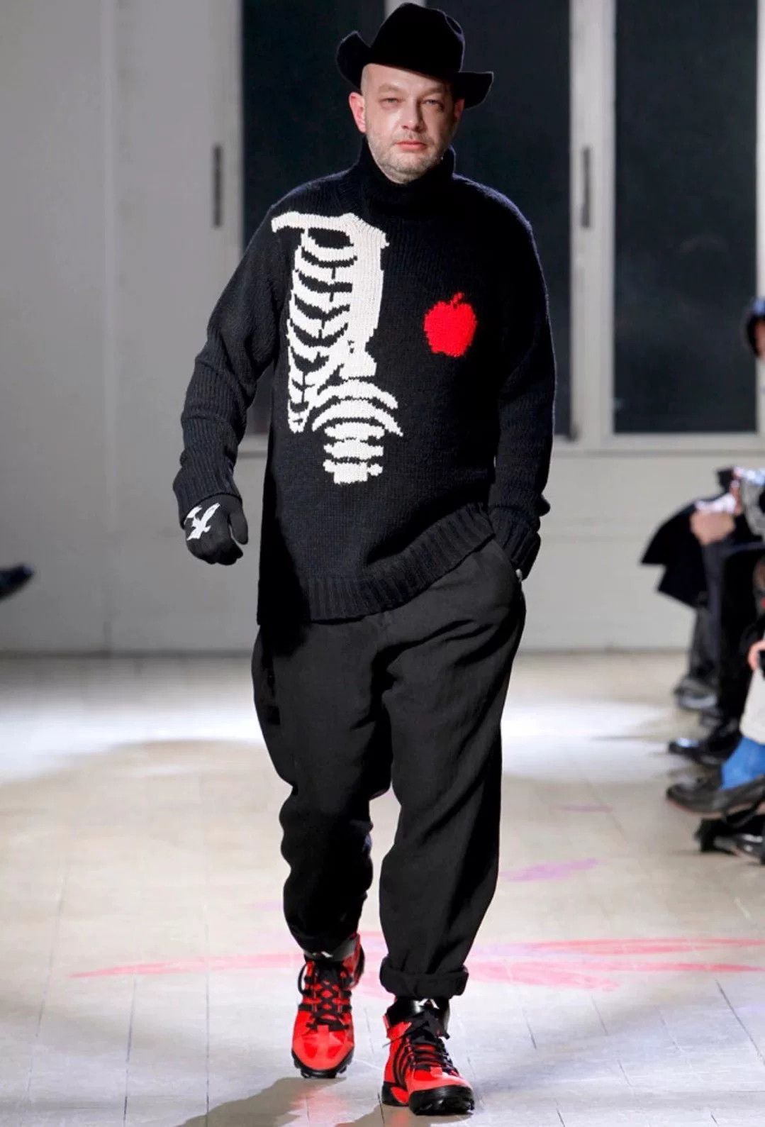 yohji yamamoto apple skeleton knit sweater