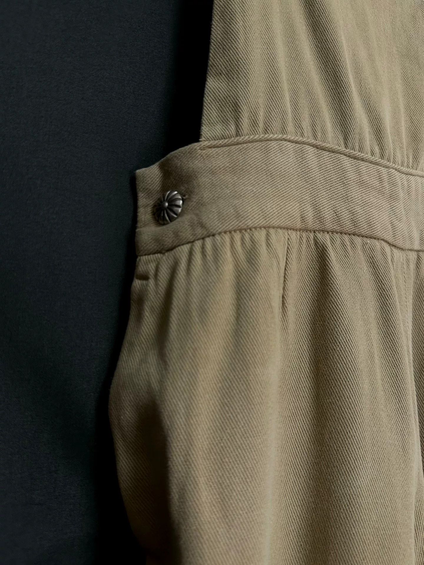 Geoffrey B. Small beige velvet overalls with silver buckles Size US 31 - 6 Thumbnail