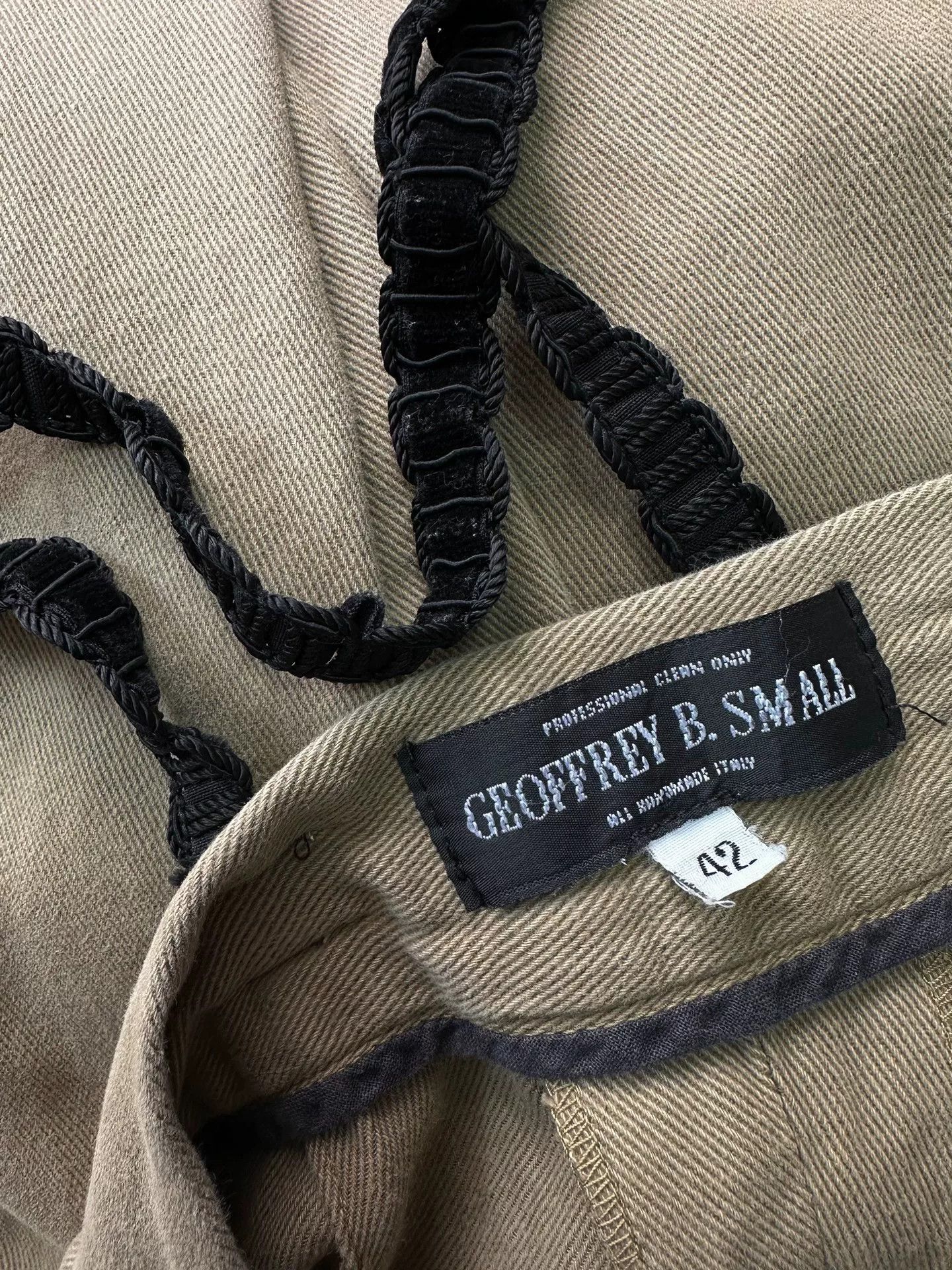 Geoffrey B. Small beige velvet overalls with silver buckles Size US 31 - 9 Thumbnail