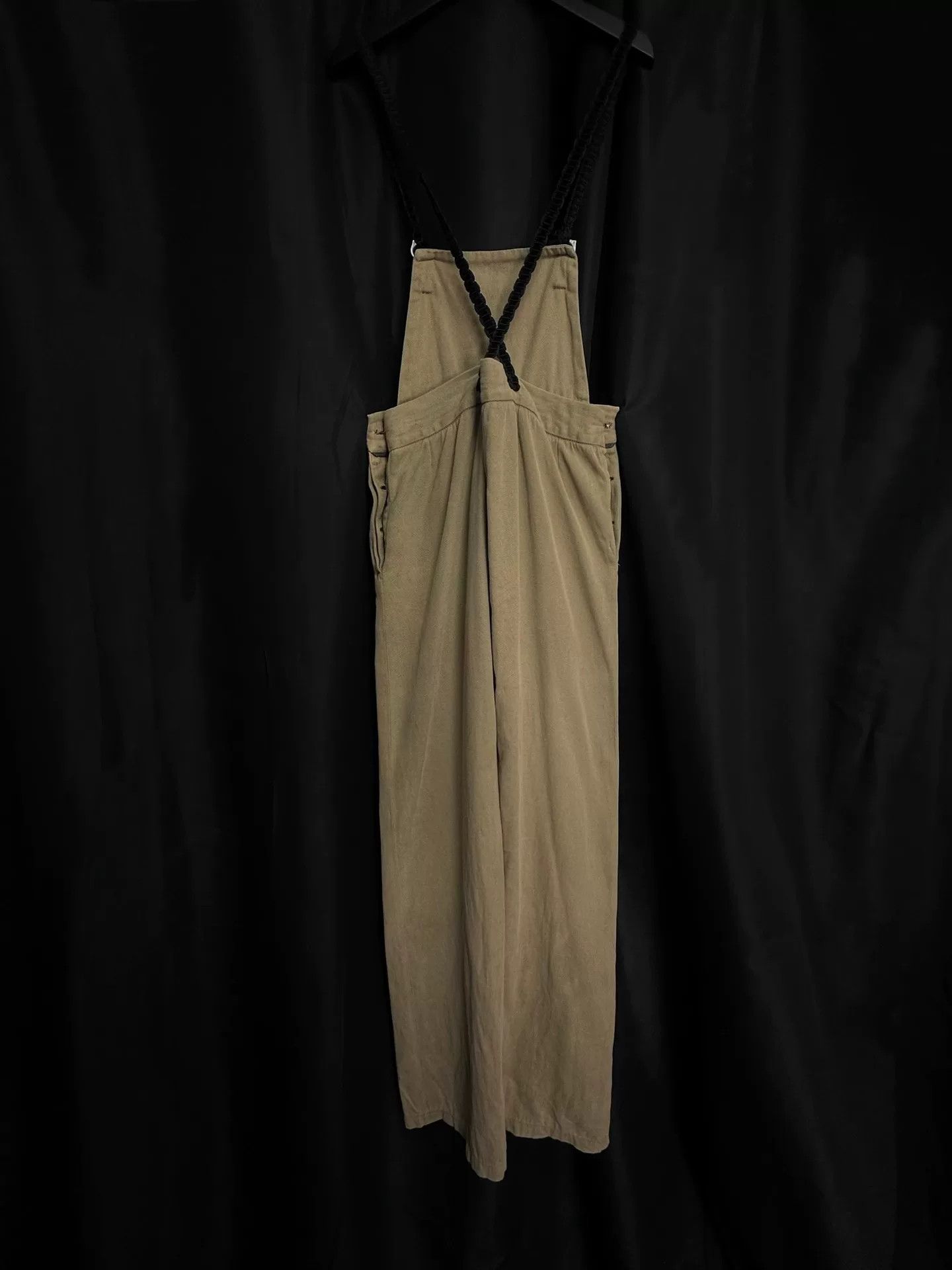Geoffrey B. Small beige velvet overalls with silver buckles Size US 31 - 2 Thumbnail