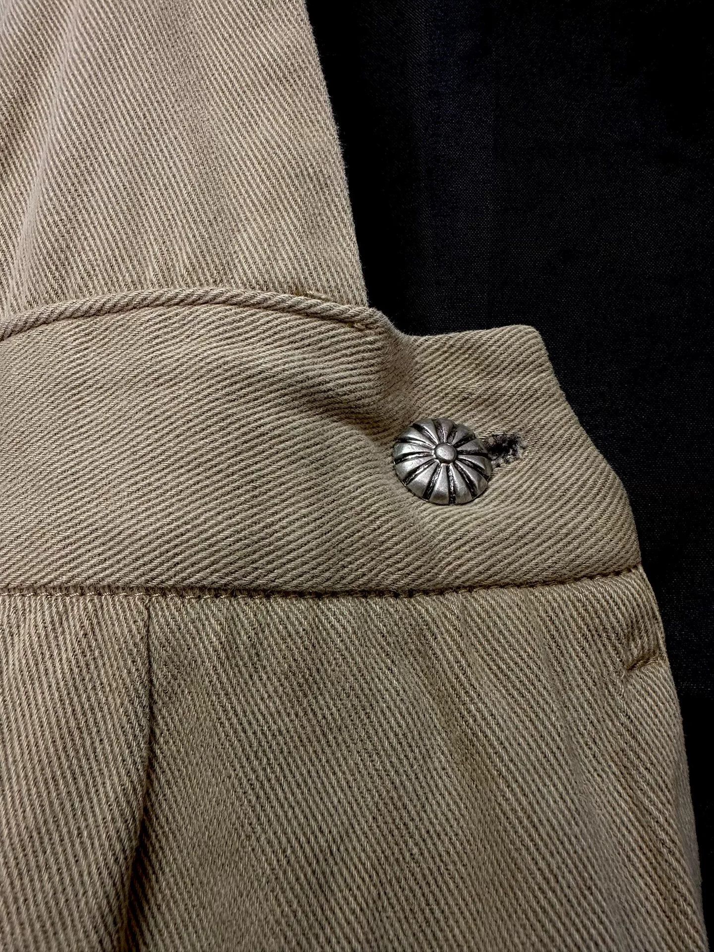 Geoffrey B. Small beige velvet overalls with silver buckles Size US 31 - 7 Thumbnail