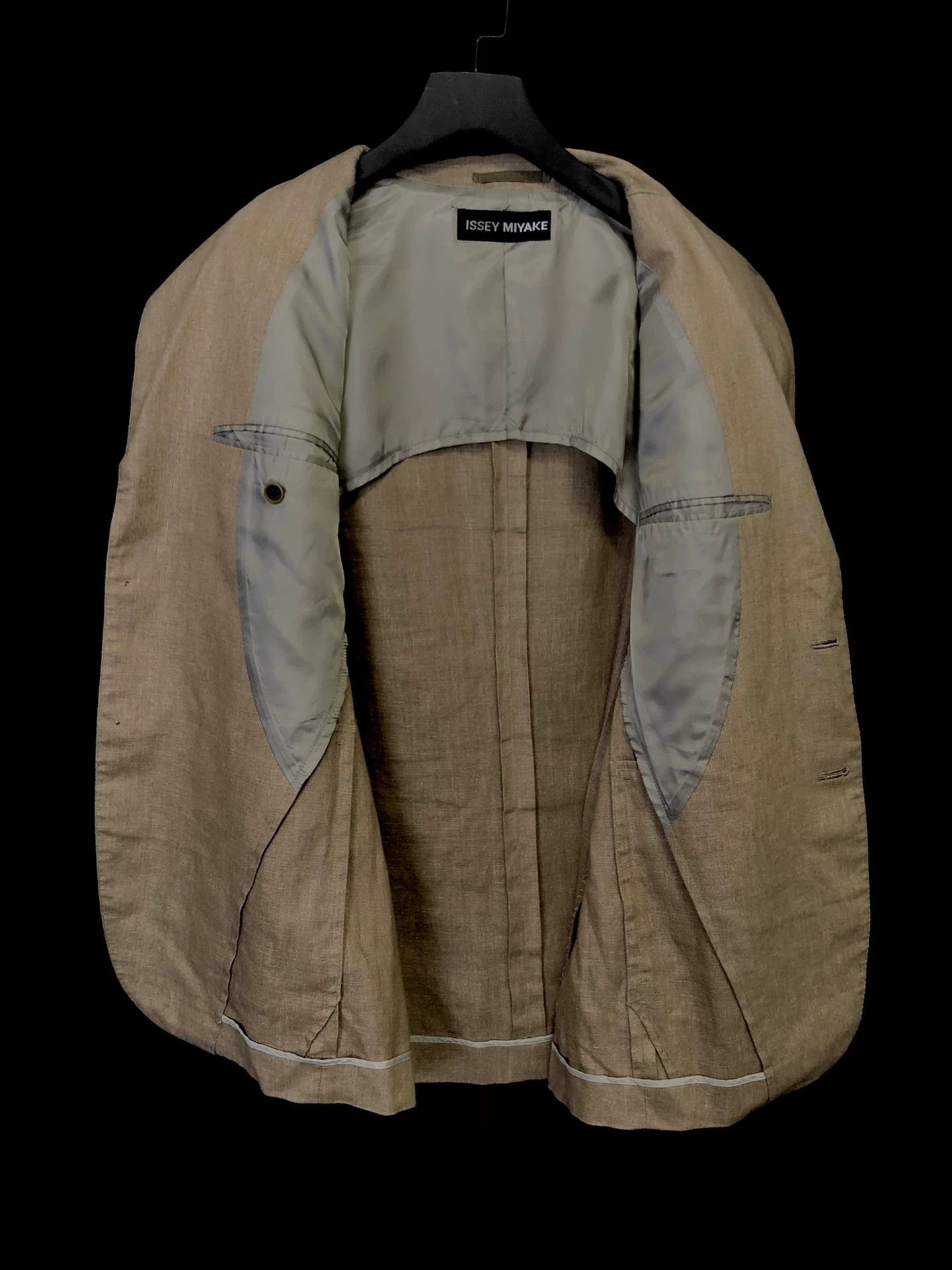 Issey Miyake issey miyake 80s linen jacket in beige Size US L / EU 52-54 / 3 - 3 Thumbnail