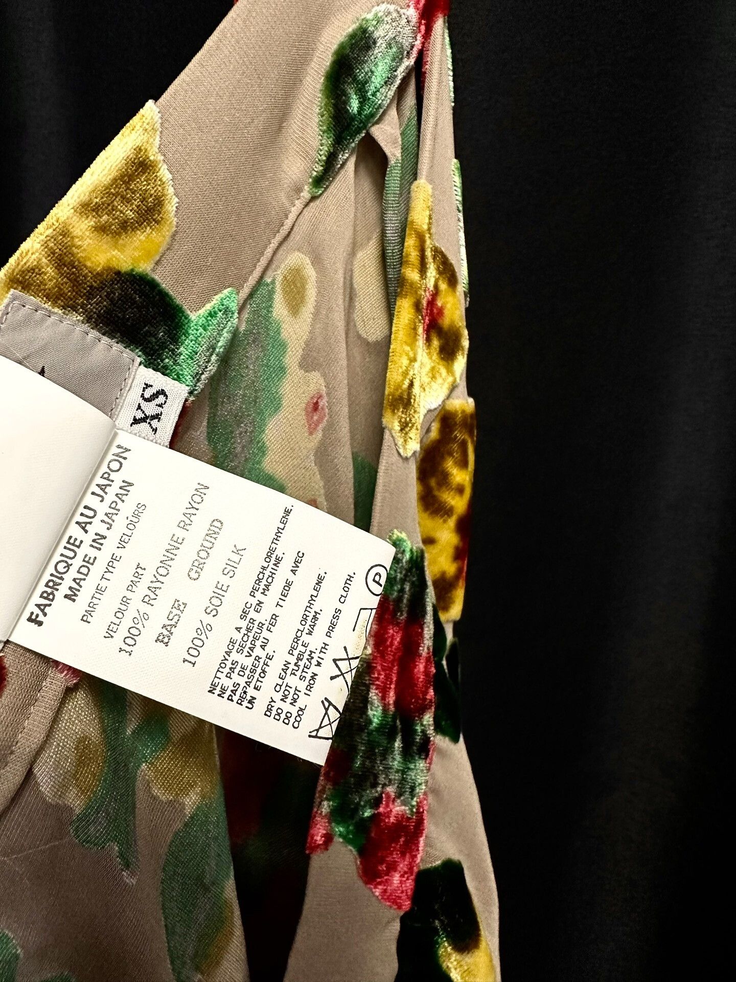 Yohji Yamamoto yohji yamamoto floral velvet maxi skirt Size 22" - 6 Thumbnail