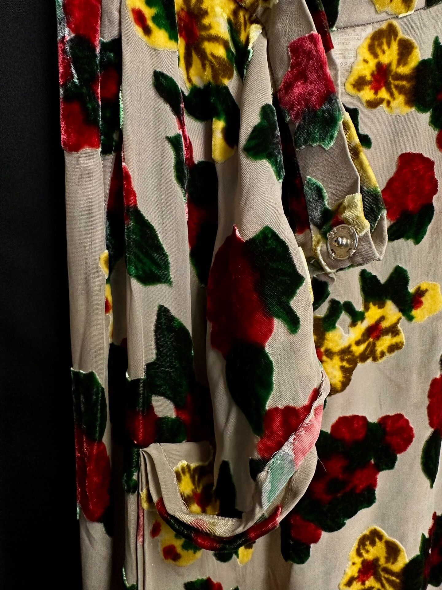 Yohji Yamamoto yohji yamamoto floral velvet maxi skirt Size 22" - 5 Thumbnail