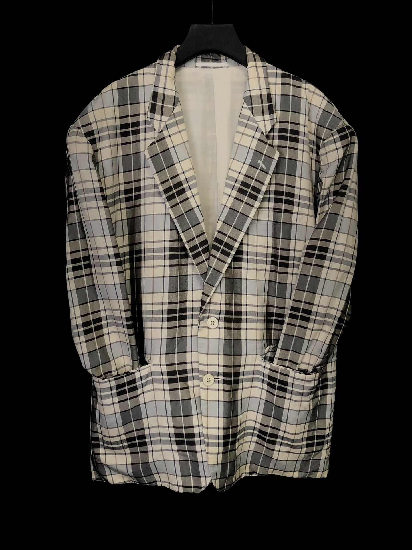 Comme des Garcons comme des garcons plaid silk jacket Size US M / EU 48-50 / 2 - 2 Thumbnail