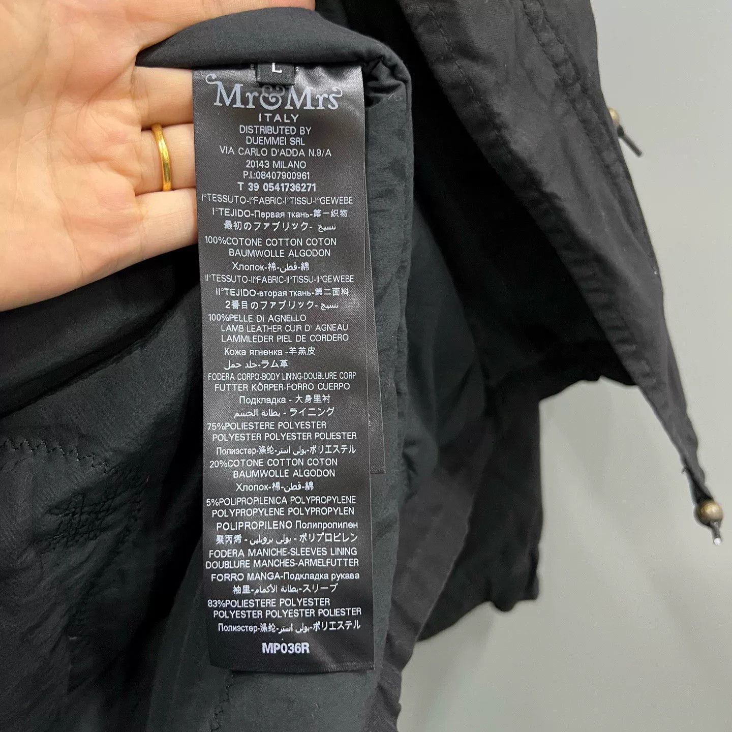MR & MRS ITALY black fur-collared parka jacket L size Size L / US 10 / IT 46 - 4 Thumbnail