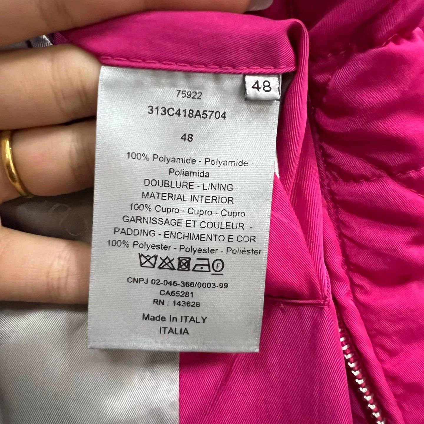 Dior Dior Pink Zip-Up Puffer Jacket Size 46 48 52 Size L / US 10 / IT 46 - 4 Thumbnail
