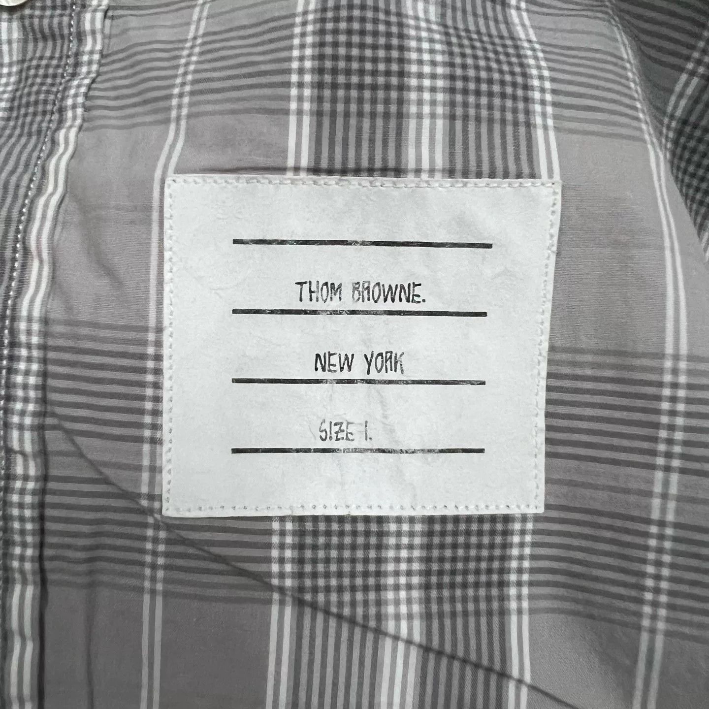 Thom Browne thom browne gray checkered shirt size l Size US S / EU 44-46 / 1 - 2 Thumbnail