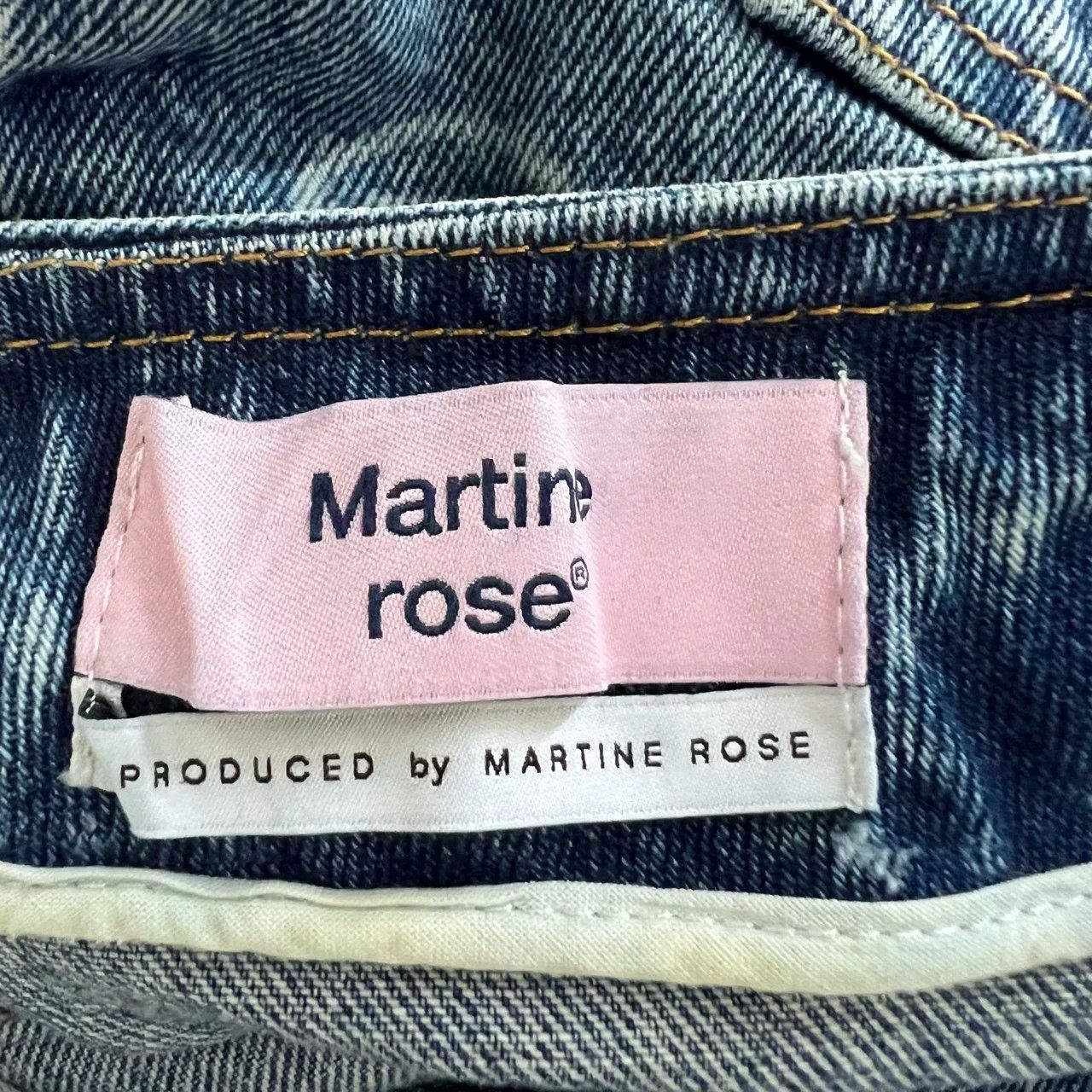 Martine Rose Martine Rose Logo Denim Mini Skirt Size 24" / US 00 / IT 34 - 4 Thumbnail