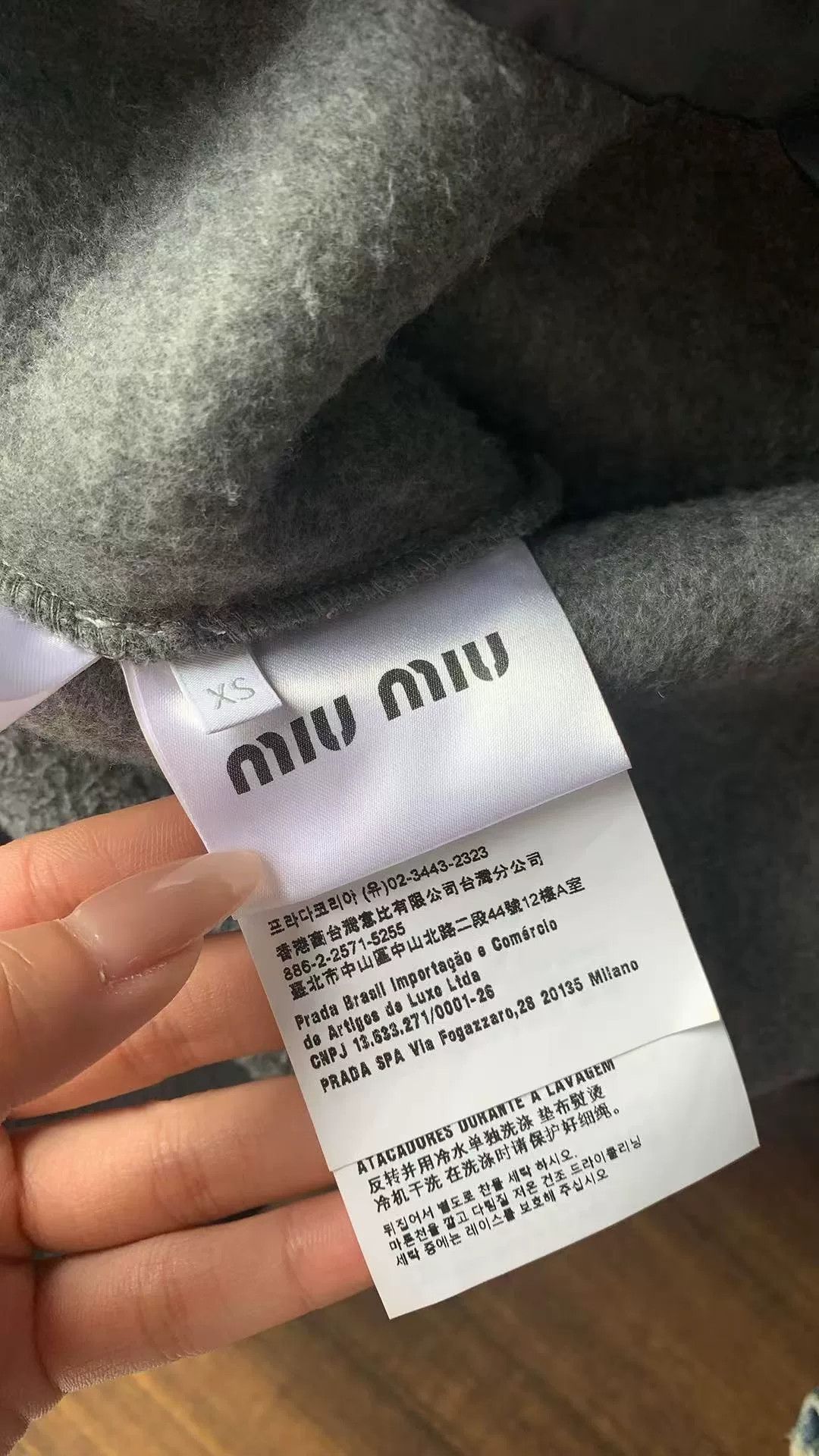 Miu Miu Miu Miu Gray Fleece Jacket XS Size XS / US 0-2 / IT 36-38 - 4 Thumbnail