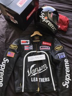Pre-owned Supreme Vanson Leathers Ghost Rider Jacket Black