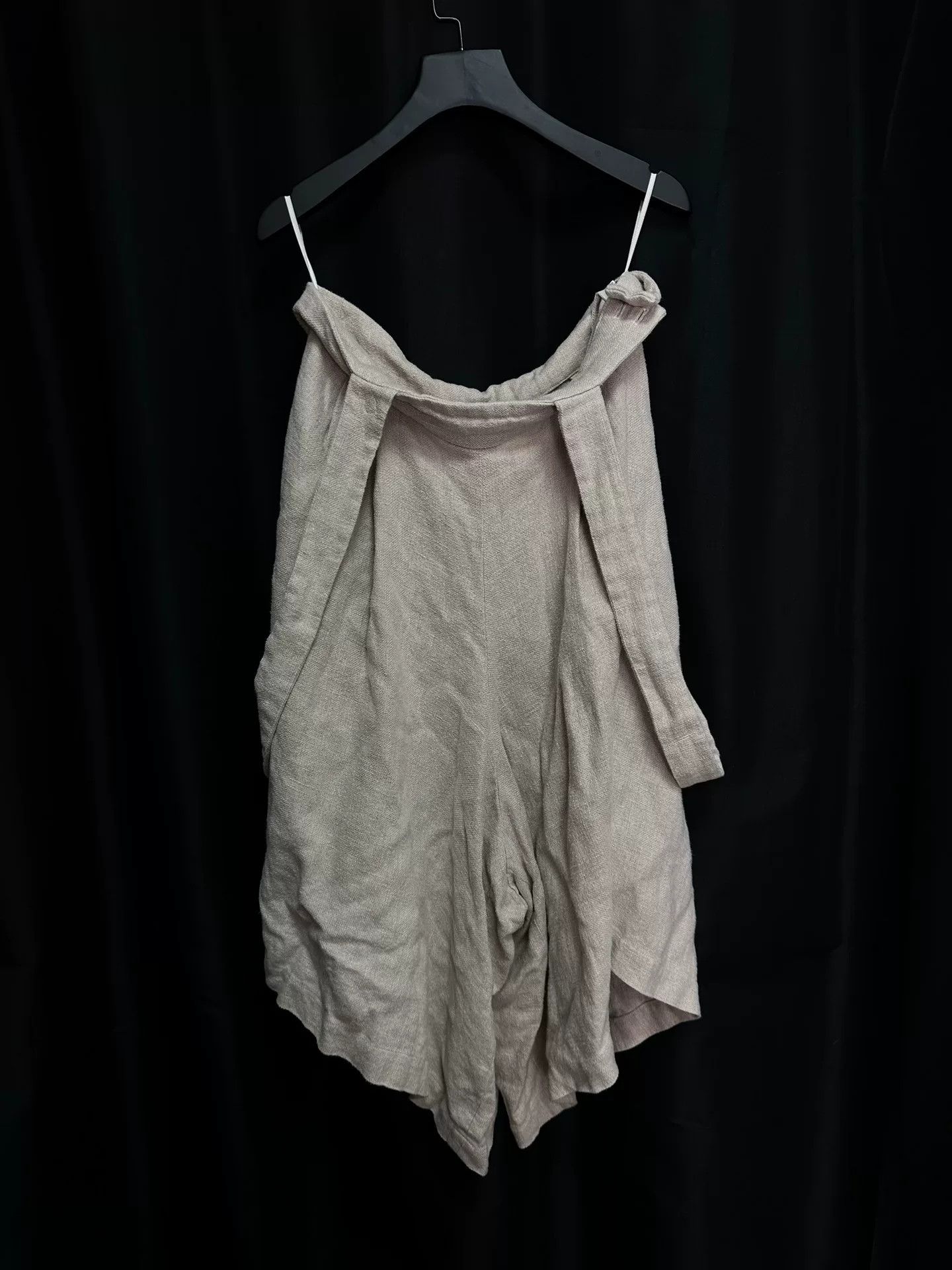 Comme des Garcons beige wide-leg overalls with horn buttons Size 23" - 4 Thumbnail