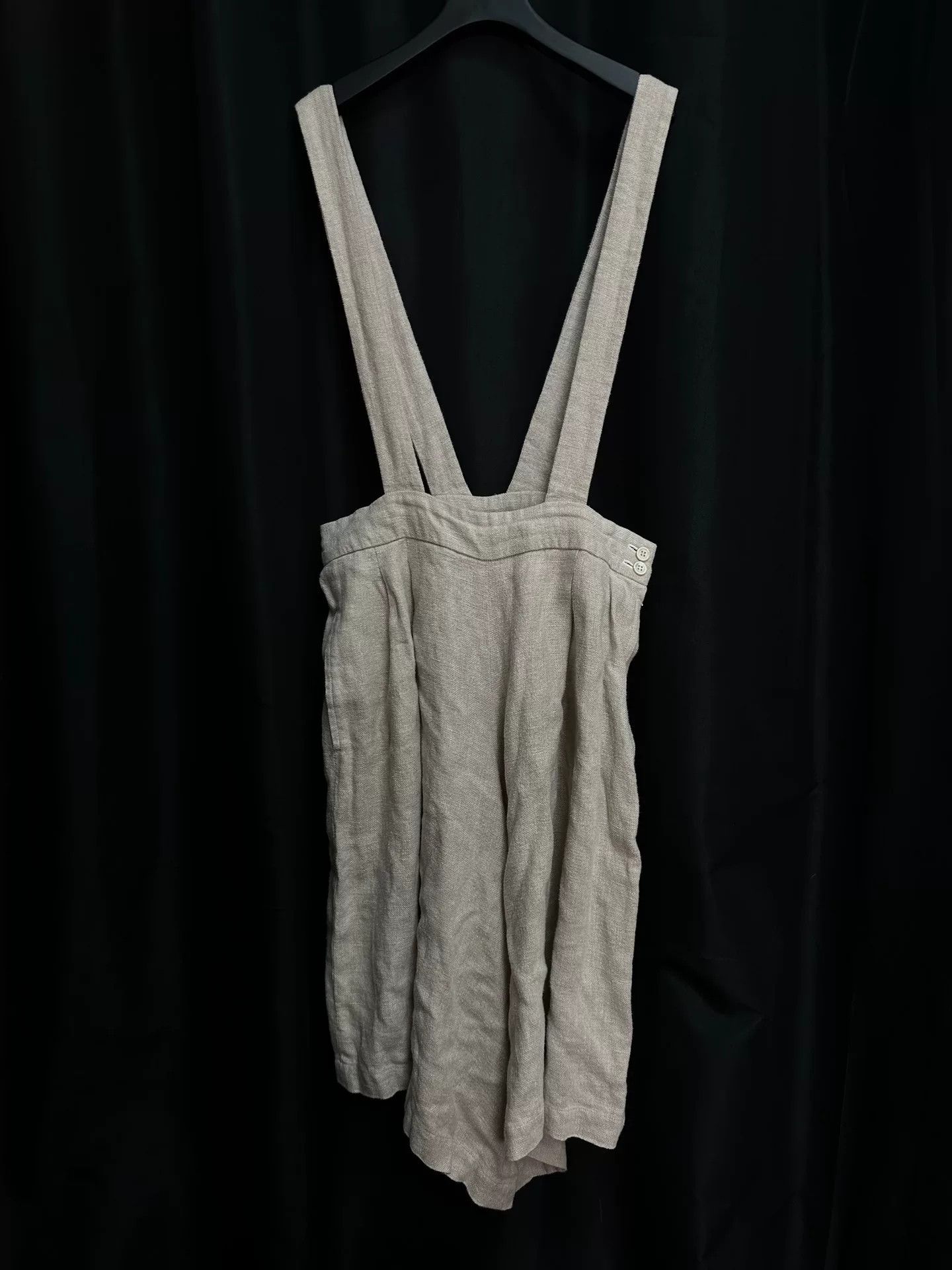 Comme des Garcons beige wide-leg overalls with horn buttons Size 23" - 2 Thumbnail