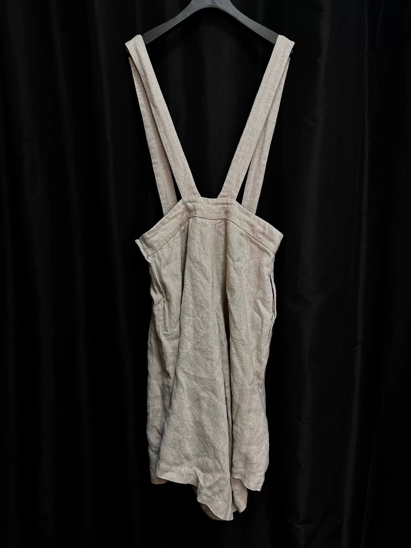 Comme des Garcons beige wide-leg overalls with horn buttons Size 23" - 3 Thumbnail