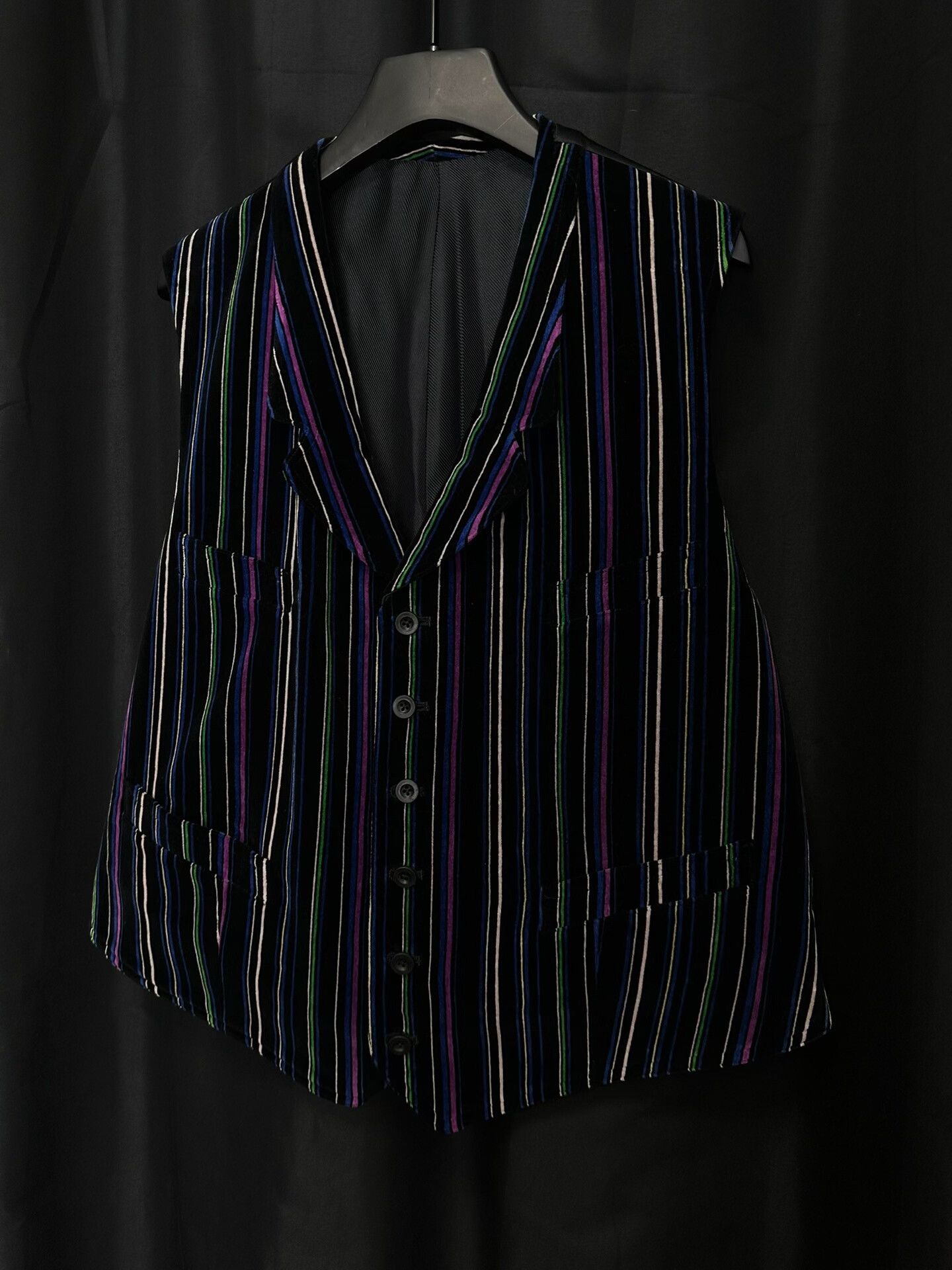Yohji Yamamoto yohji yamamoto 1993 velvet striped vest Size US M / EU 48-50 / 2 - 3 Thumbnail