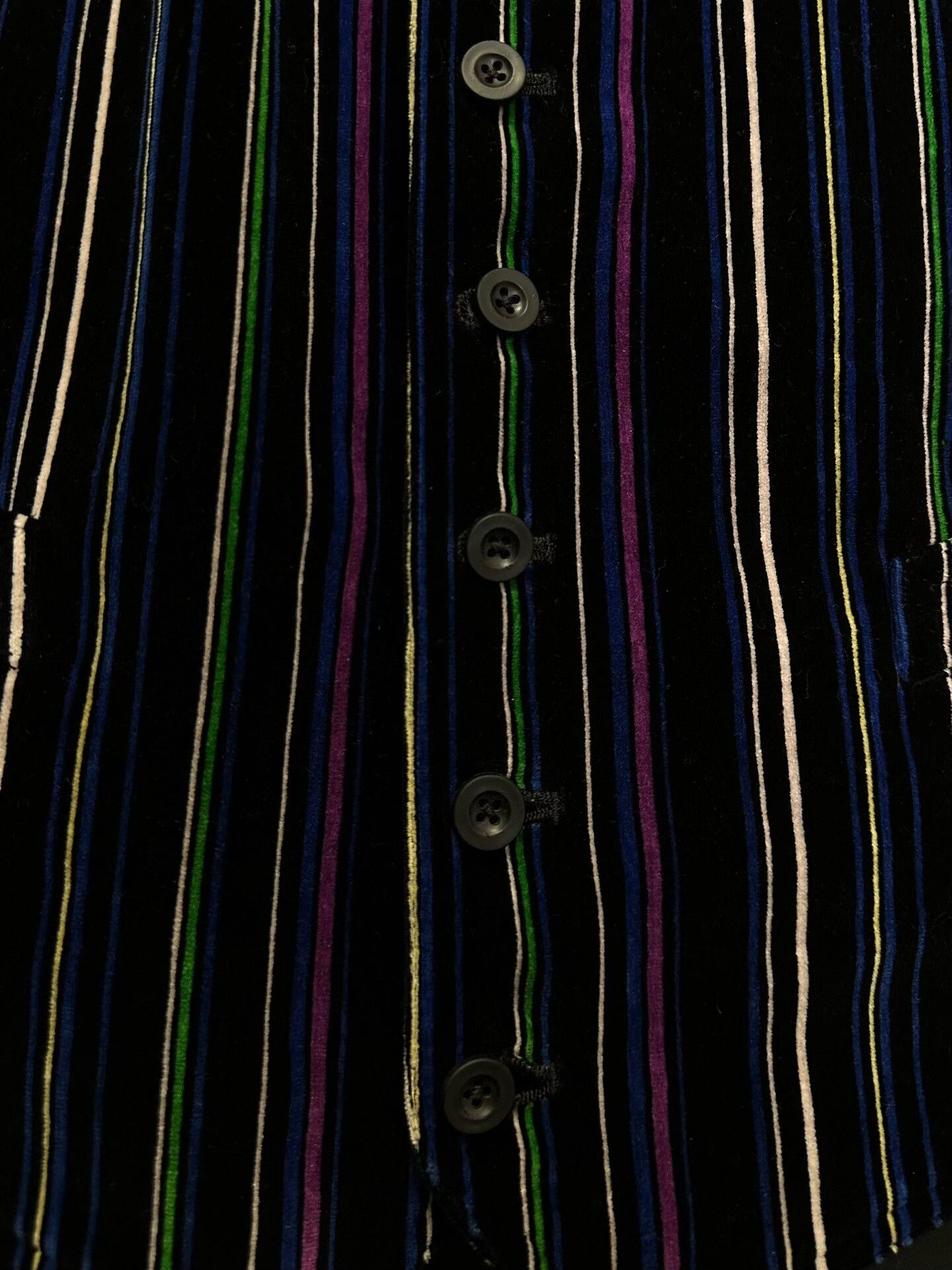 Yohji Yamamoto yohji yamamoto 1993 velvet striped vest Size US M / EU 48-50 / 2 - 5 Thumbnail