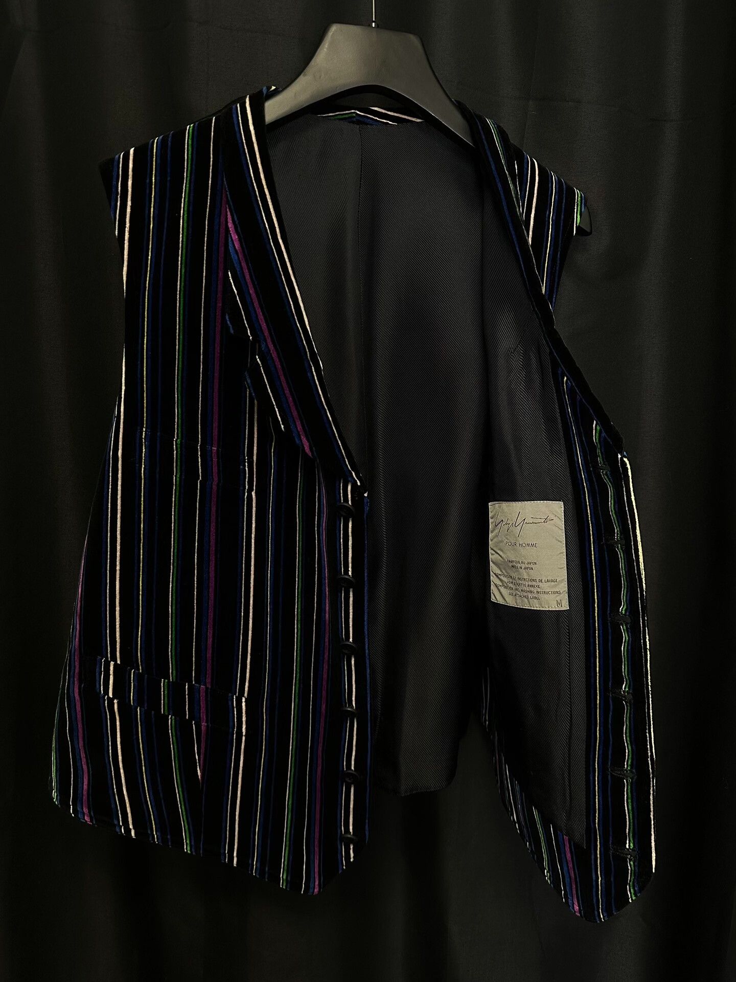 Yohji Yamamoto yohji yamamoto 1993 velvet striped vest Size US M / EU 48-50 / 2 - 4 Thumbnail