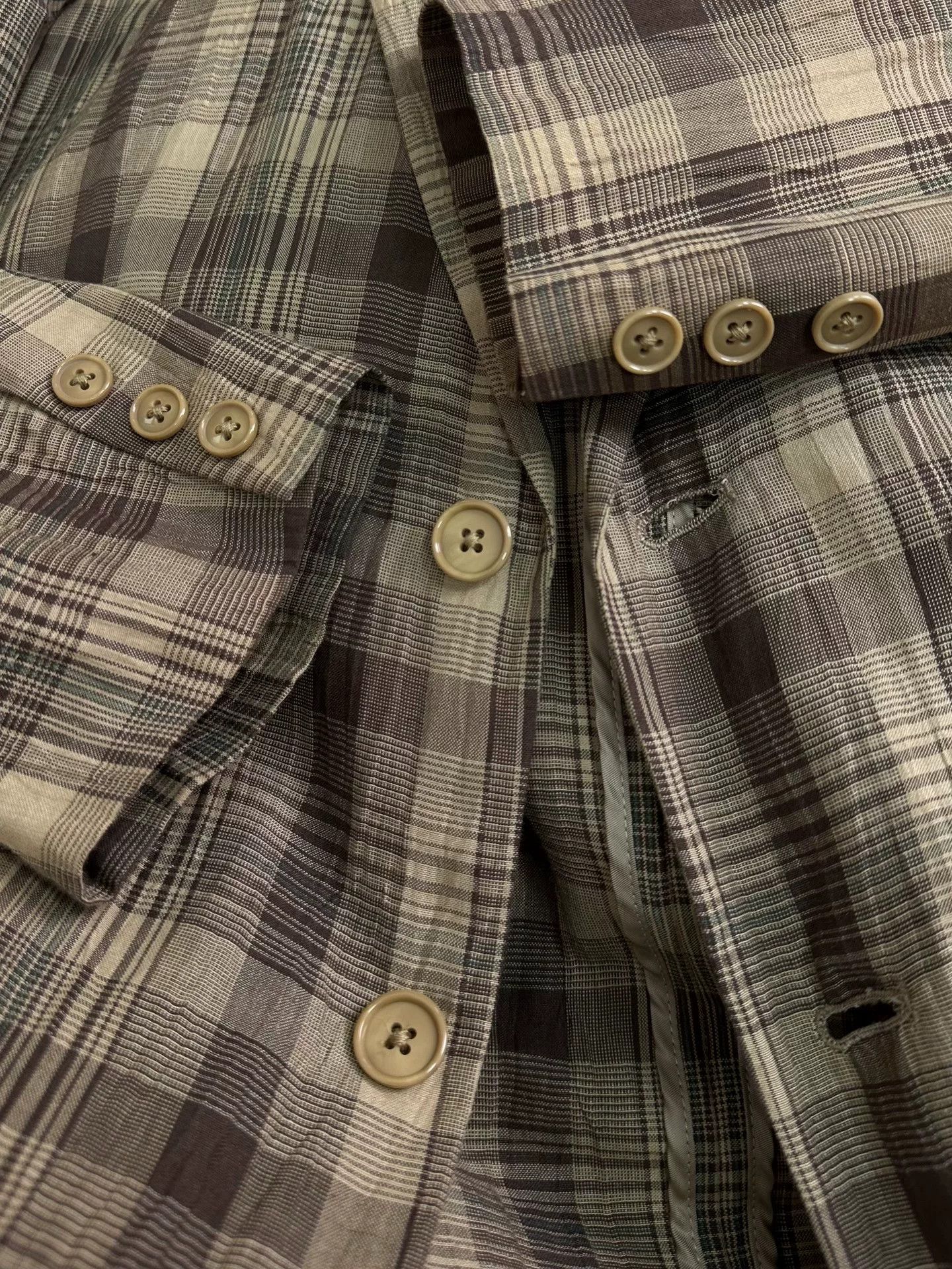 Y's for Men plaid linen jacket for men Size US S / EU 44-46 / 1 - 5 Thumbnail