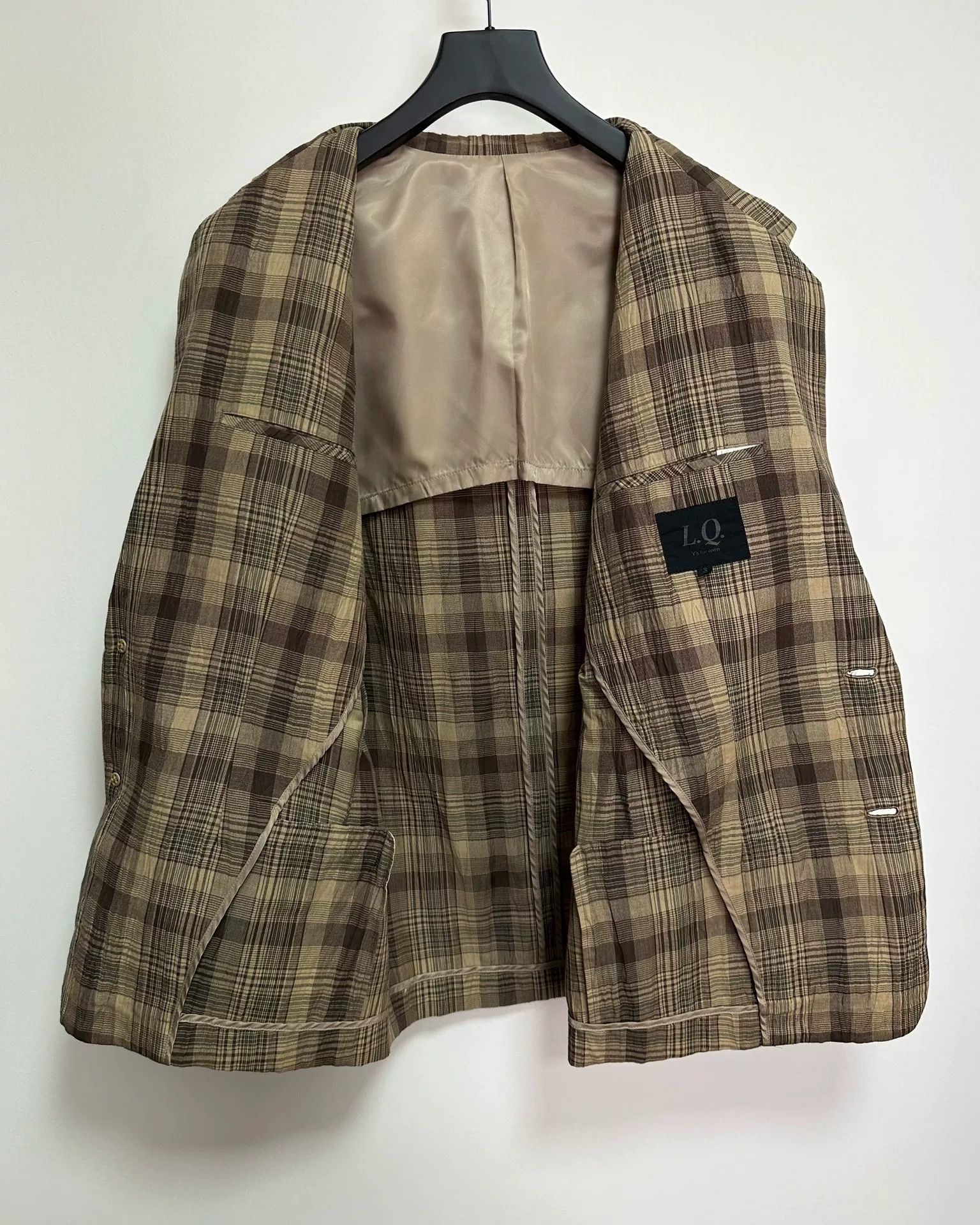 Y's for Men plaid linen jacket for men Size US S / EU 44-46 / 1 - 3 Thumbnail