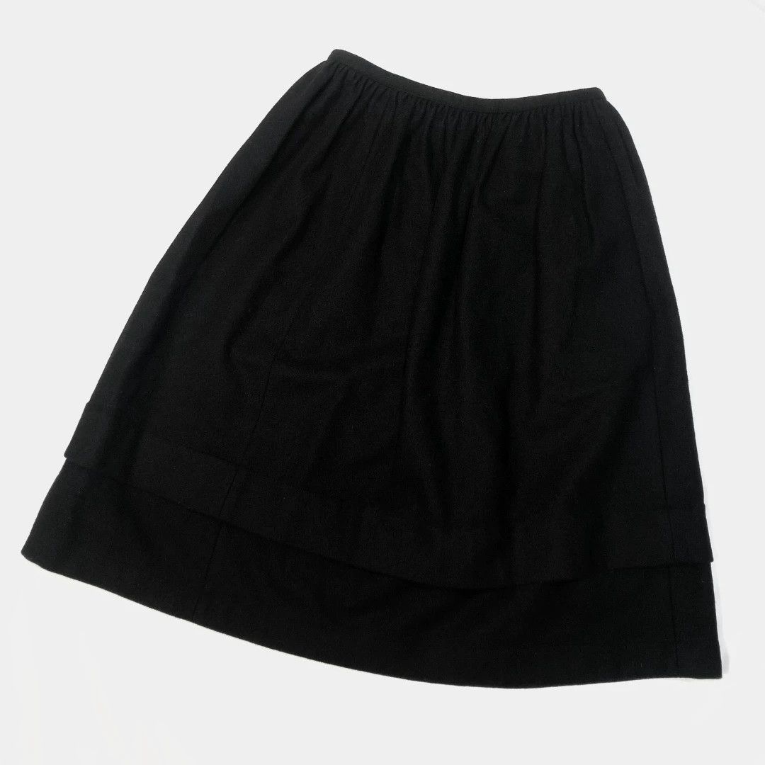 Comme des Garcons comme des garcons black wool asymmetrical skirt Size 23" - 2 Thumbnail