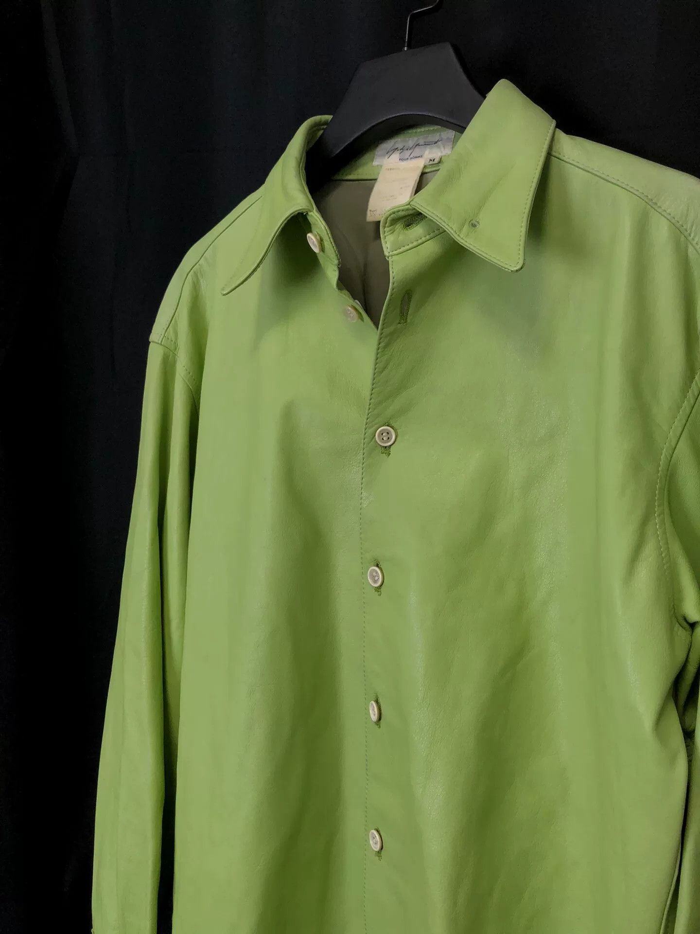 Yohji Yamamoto yohji yamamoto green leather shirt Size US M / EU 48-50 / 2 - 6 Thumbnail