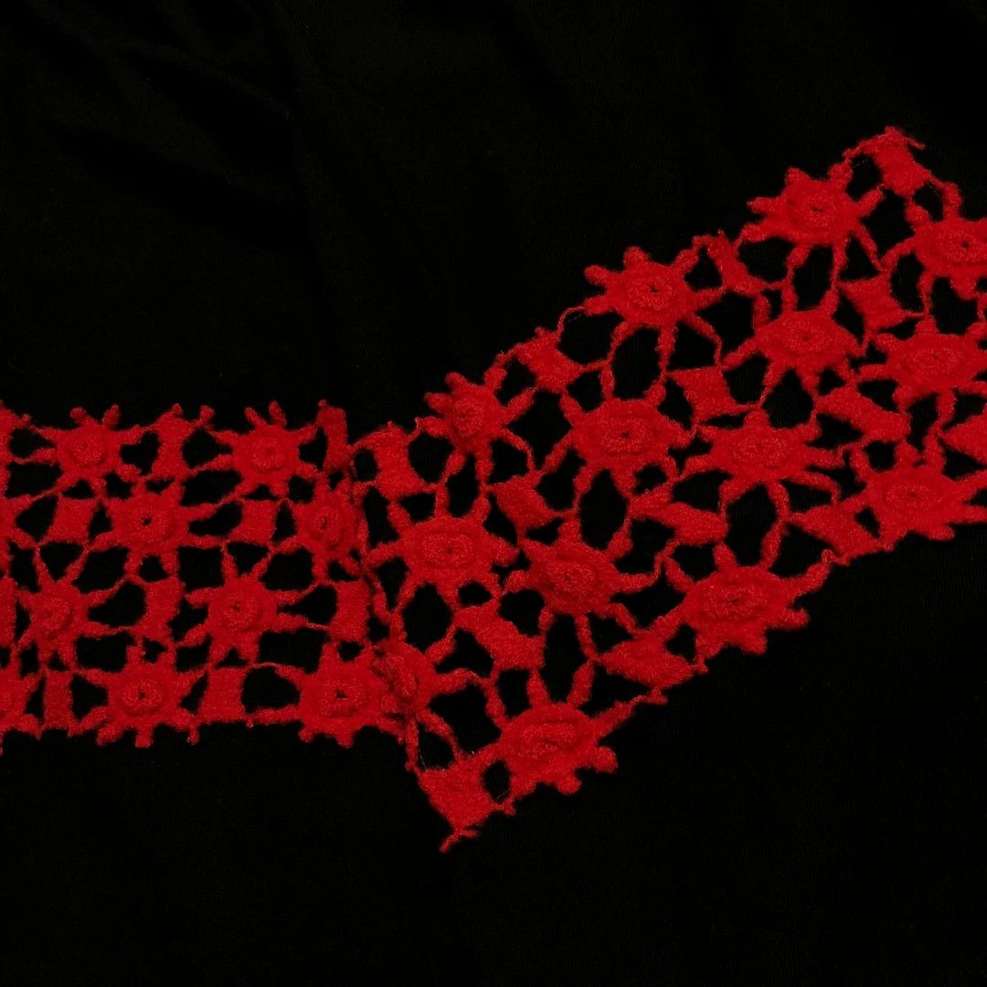 Comme des Garcons comme des garcons red and black wool skirt Size 23" - 3 Thumbnail