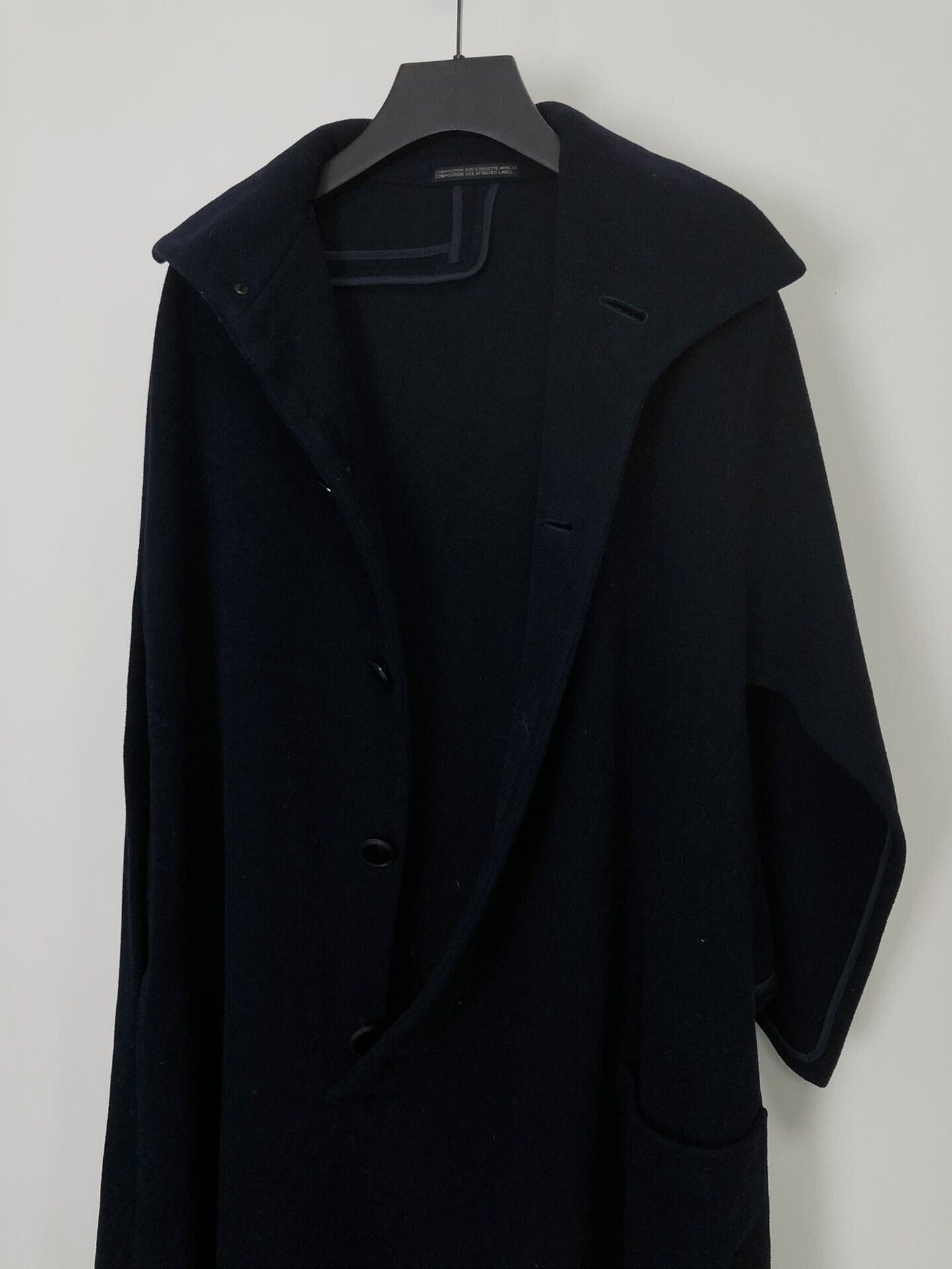 Yohji Yamamoto yohji yamamoto asymmetrical coat in black Size US M / EU 48-50 / 2 - 5 Thumbnail