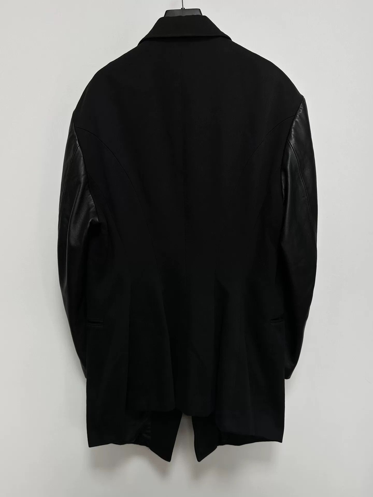 Yohji Yamamoto yohji yamamoto leather mix jacket 1996 Size US S / EU 44-46 / 1 - 2 Thumbnail