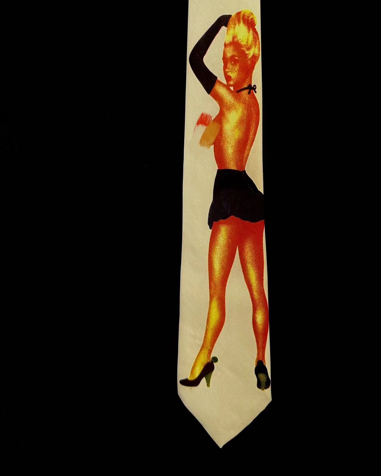 Yohji Yamamoto yohji yamamoto 91aw graphic necktie Size ONE SIZE - 2 Thumbnail
