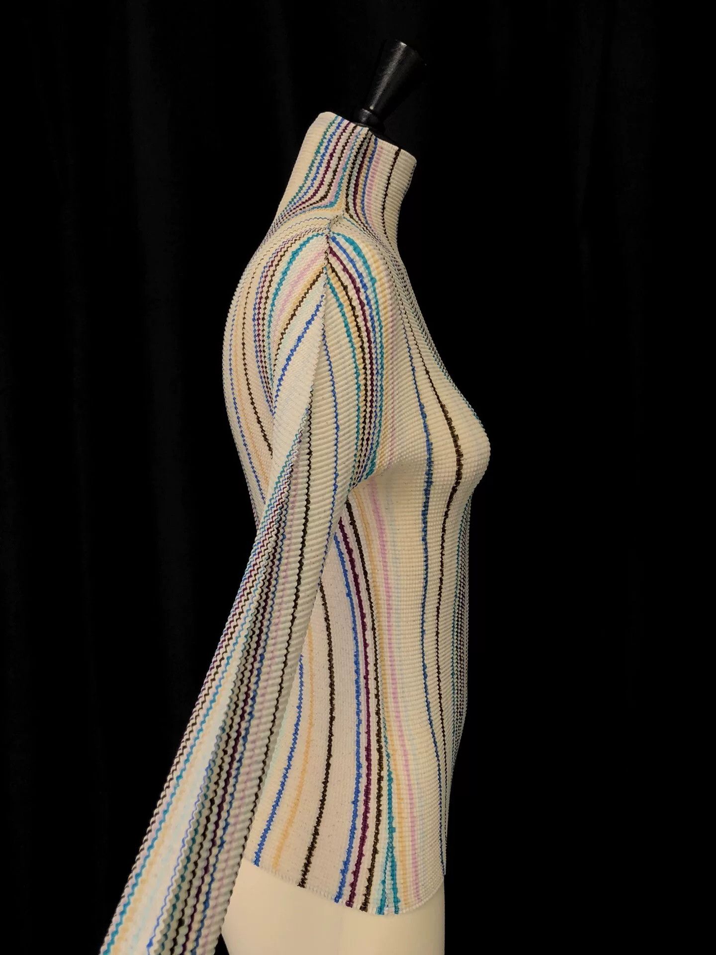 Issey Miyake issey miyake pleated striped top Size M / US 6-8 / IT 42-44 - 2 Thumbnail