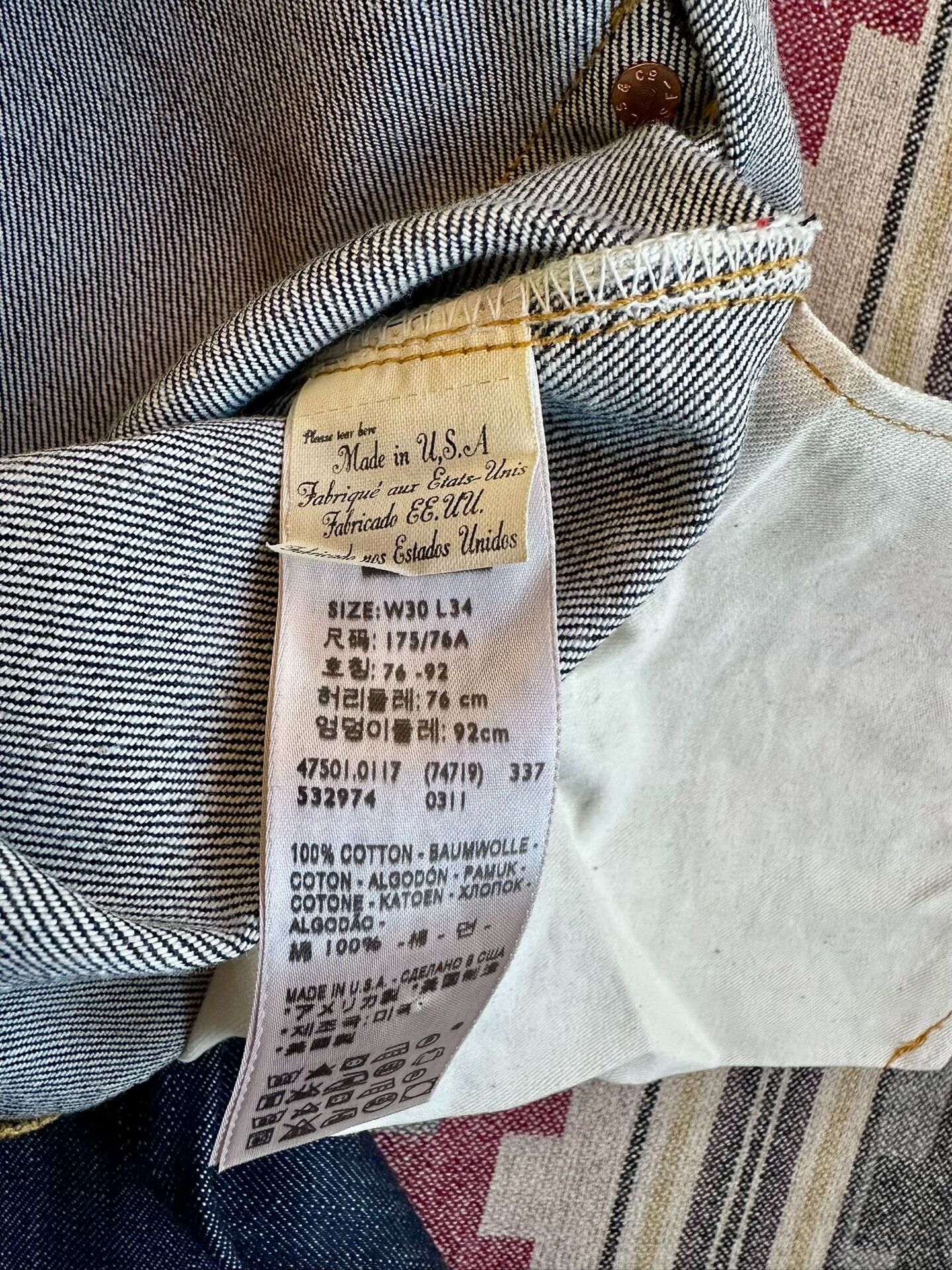 Levi's Vintage Clothing levi's lvc 1947 501xx vintage denim pants Size US 30 / EU 46 - 7 Thumbnail