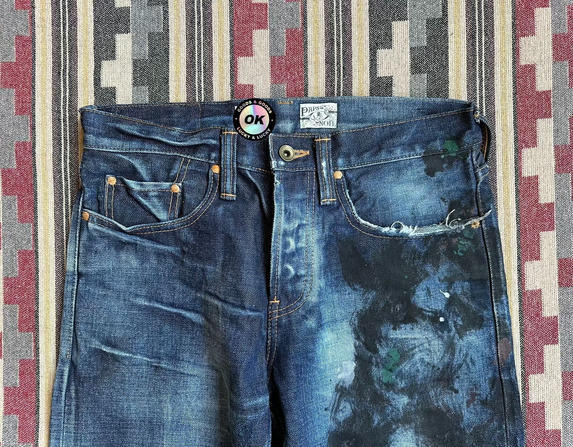 Prps prps noir distressed denim pants from japan Size US 28 / EU 44 - 3 Thumbnail