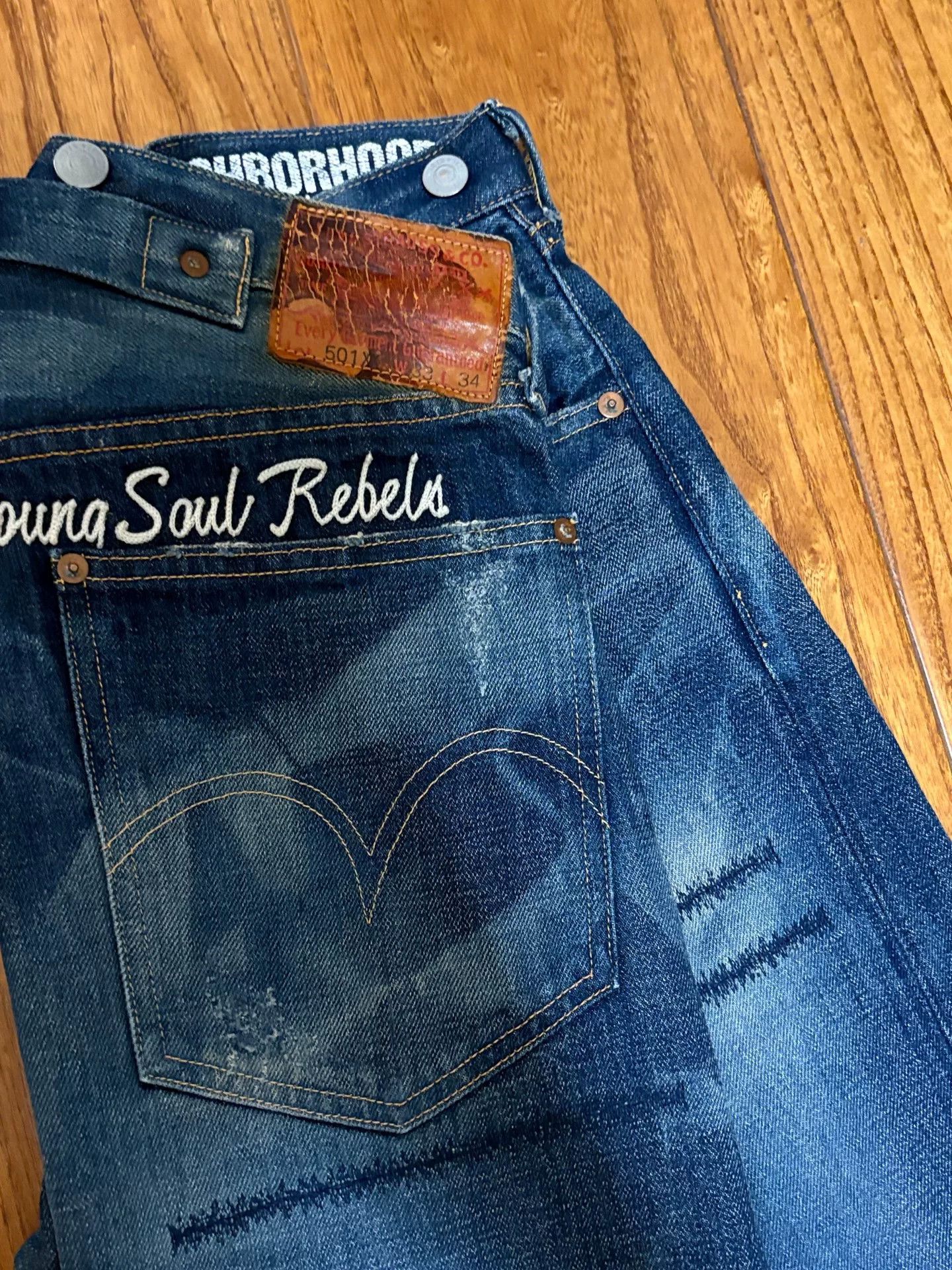 LVC LVC x NEIGHBORHOOD Limited Edition Denim Pants Size US 32 / EU 48 - 4 Thumbnail