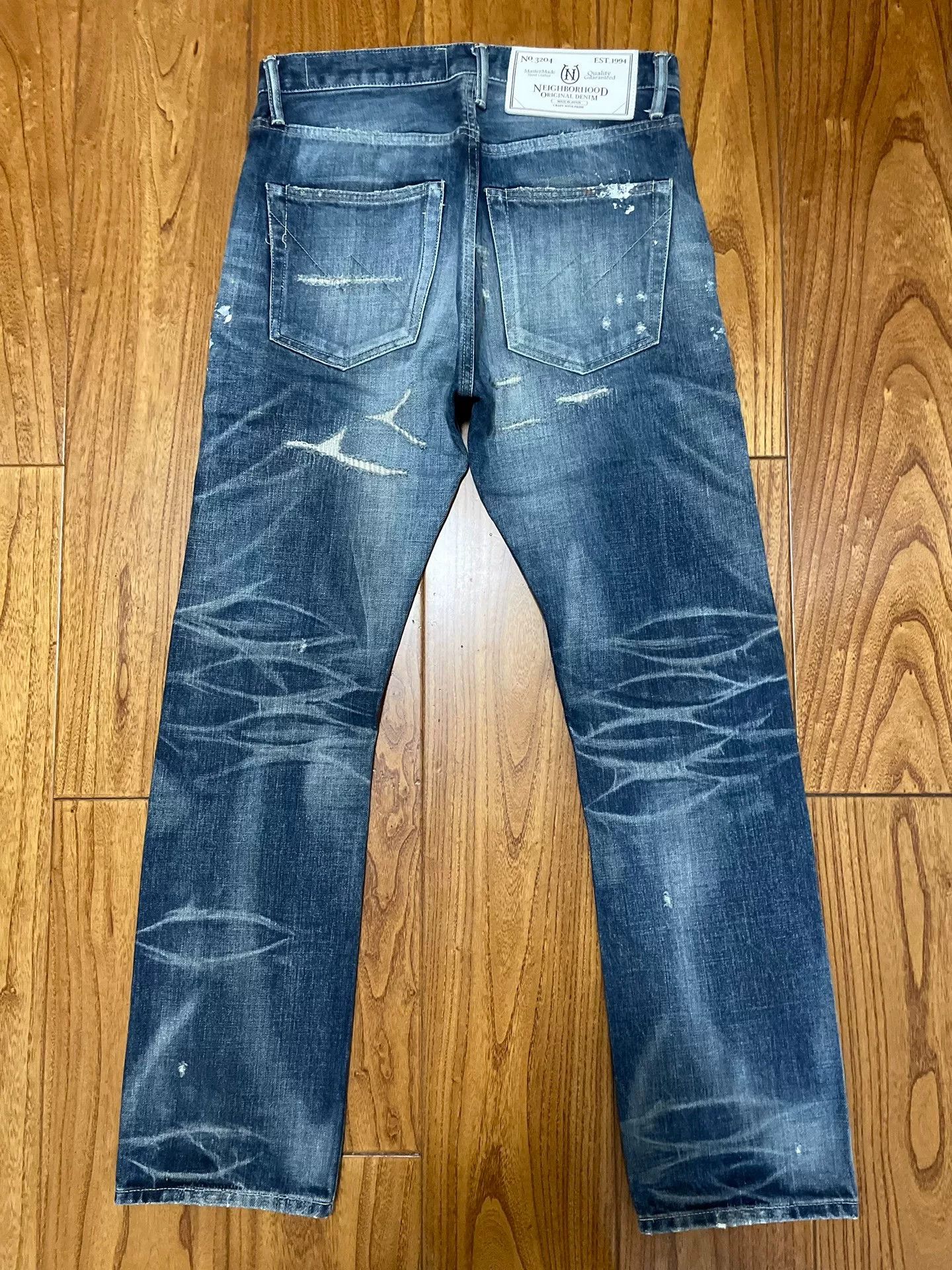 Neighborhood distressed vintage wash denim pants Size US 39 - 2 Thumbnail