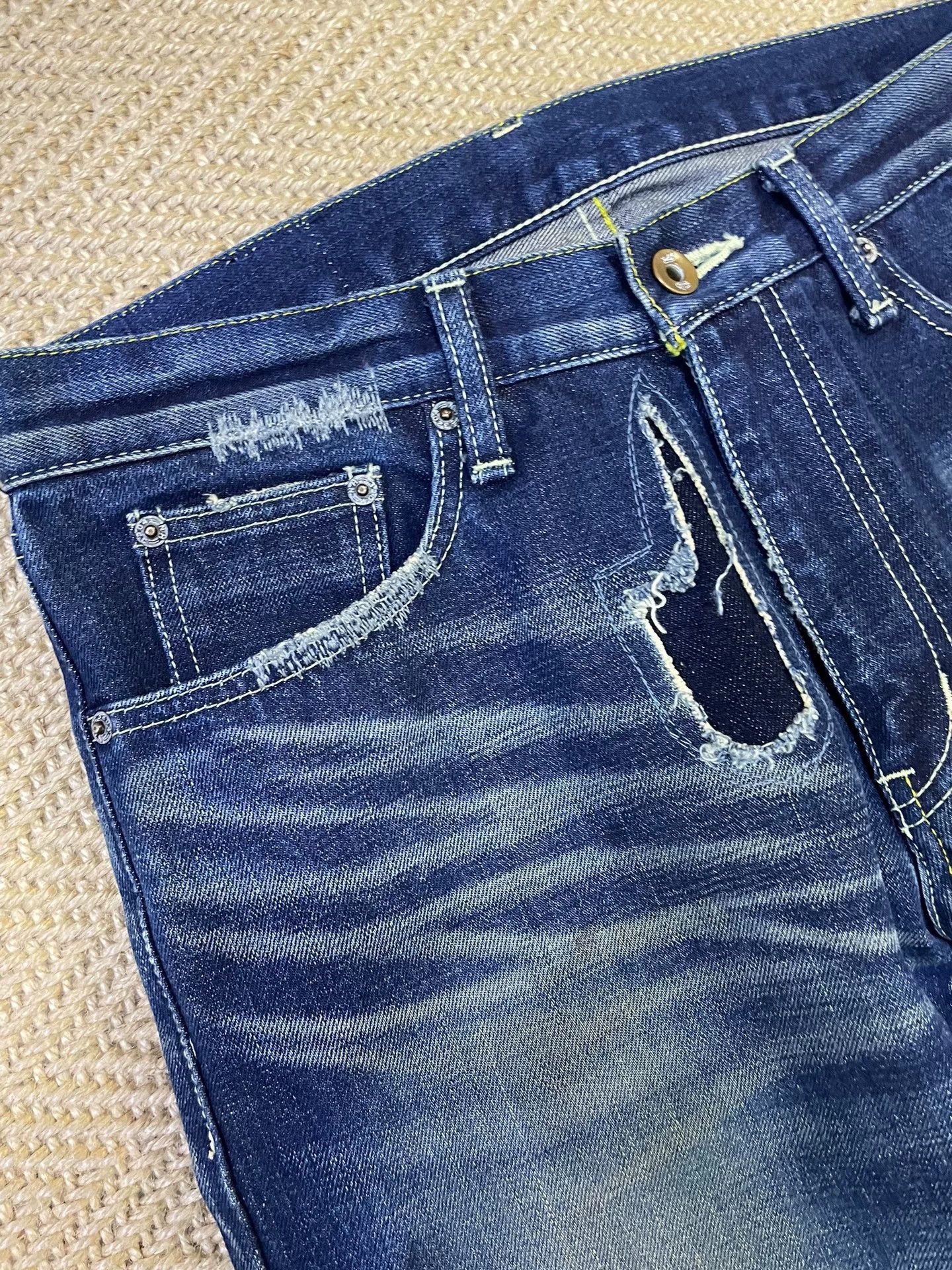 Neighborhood neighborhood patchwork distressed denim pants Size US 28 / EU 44 - 5 Thumbnail