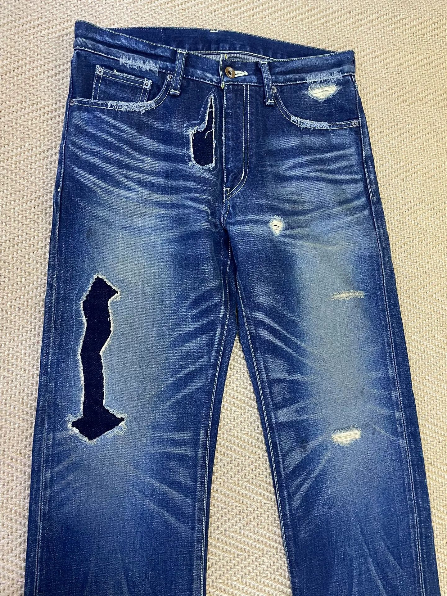 Neighborhood neighborhood patchwork distressed denim pants Size US 28 / EU 44 - 3 Thumbnail