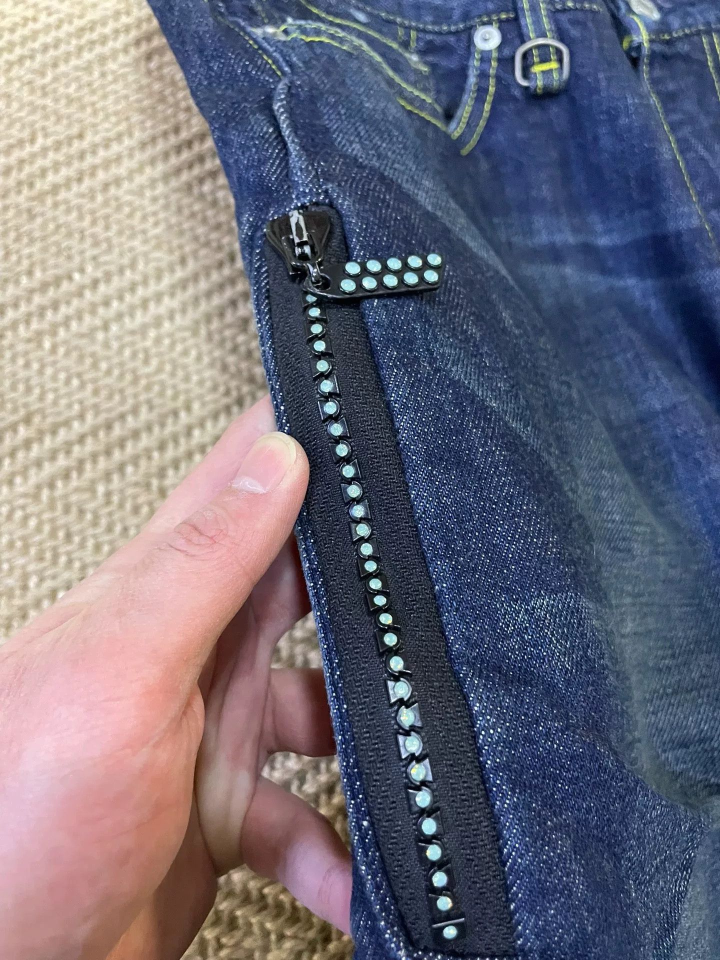 Levi's Levis Fenom Disco Green Wash Jeans Size US 34 / EU 50 - 6 Thumbnail